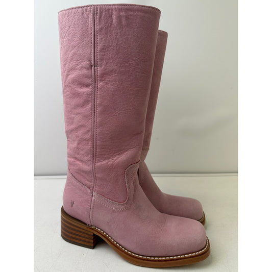 Frye Campus 14L Pink Tall Leather Boots Women's Sz 7.5