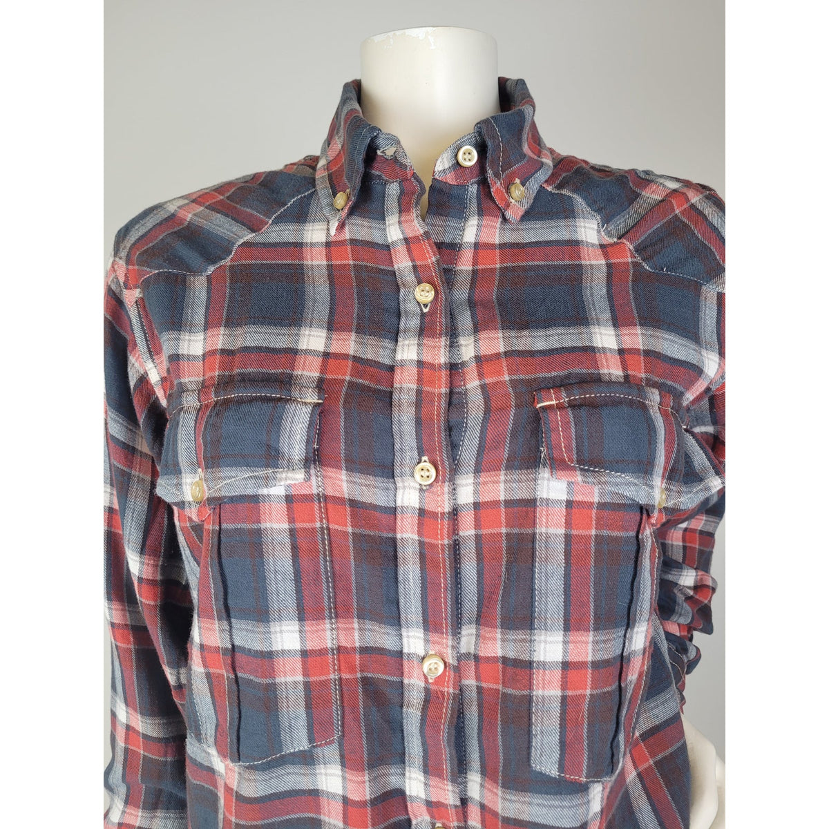 Isabel Marant Etoile Plaid Long Flannel Shirt Women's Sz 36 (US 4)