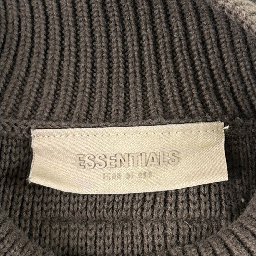 Fear of God Essentials Gray Mock Neck Knit Sweater Vest Men's Sz L