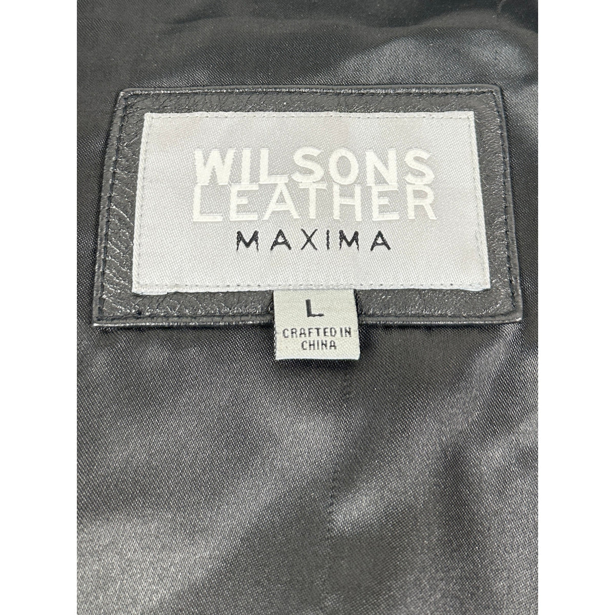 Wilsons Leather Black Maxima Cafe Racer Motorcycle Jacket Women's Sz L