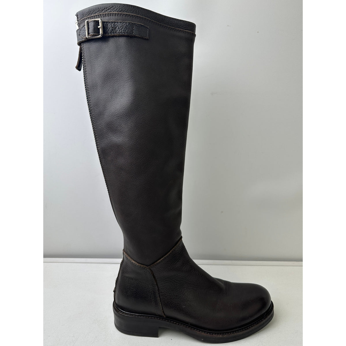 Alexandra Roma Italian Leather Knee-High Riding Boots Women's Sz EU  37 / US 7