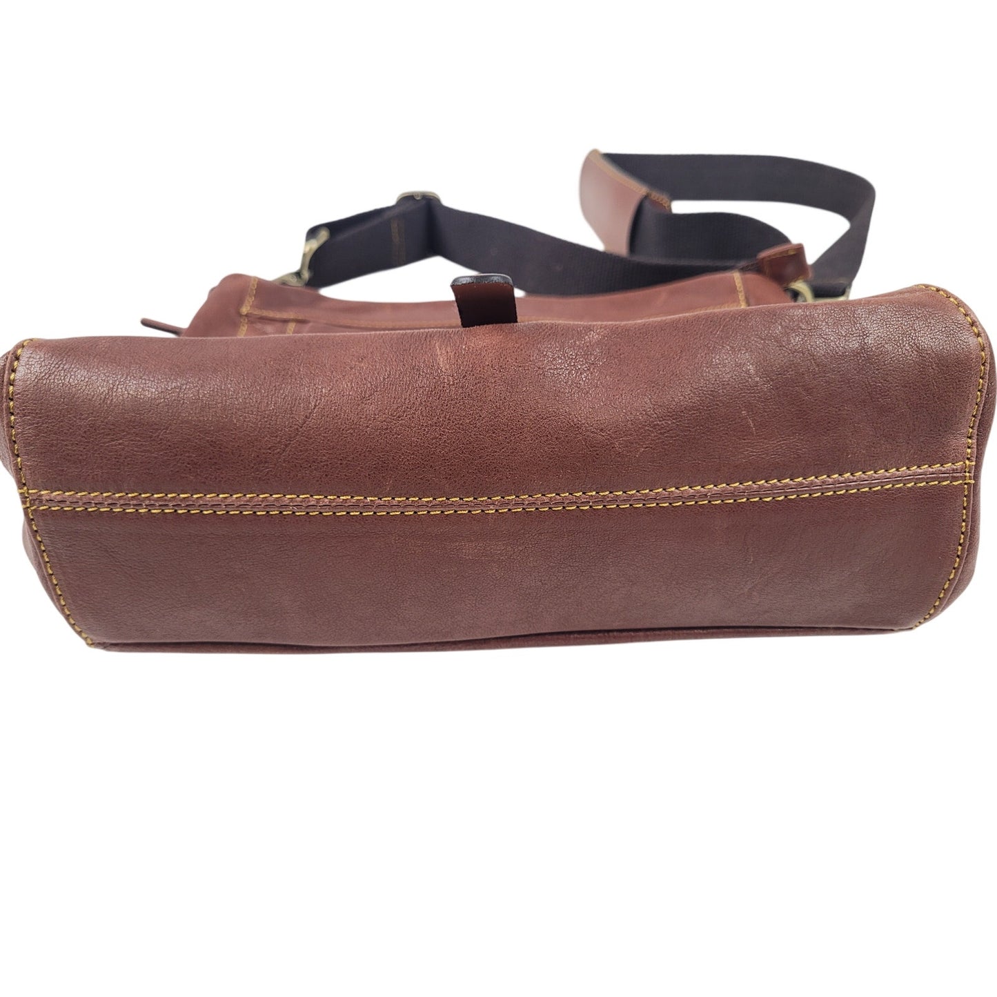 Sundance Soft Cognac Leather Crossbody Hobo Bag Purse Made in Italy