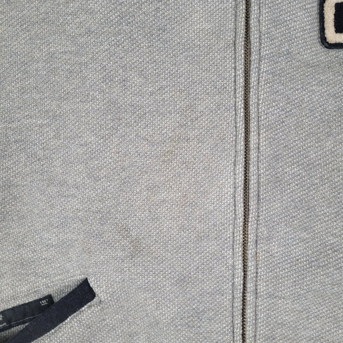 Polo Ralph Lauren Athletic Club Grey Varsity Jacket Sweatshirt Men's Sz XXL