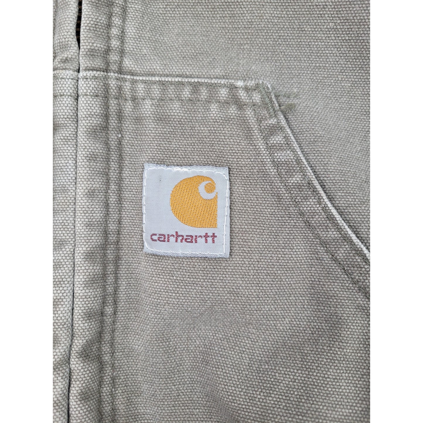 Vintage Carhartt Youth Active Brown Canvas Jacket Quilted Lining Sz 4T