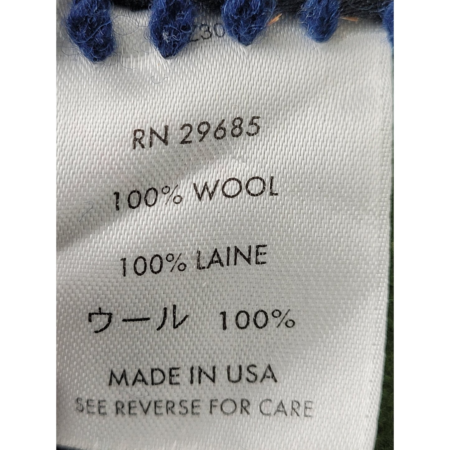 Pendleton Home Collection Queen Wool Blanket Blue Green Beige Plaid