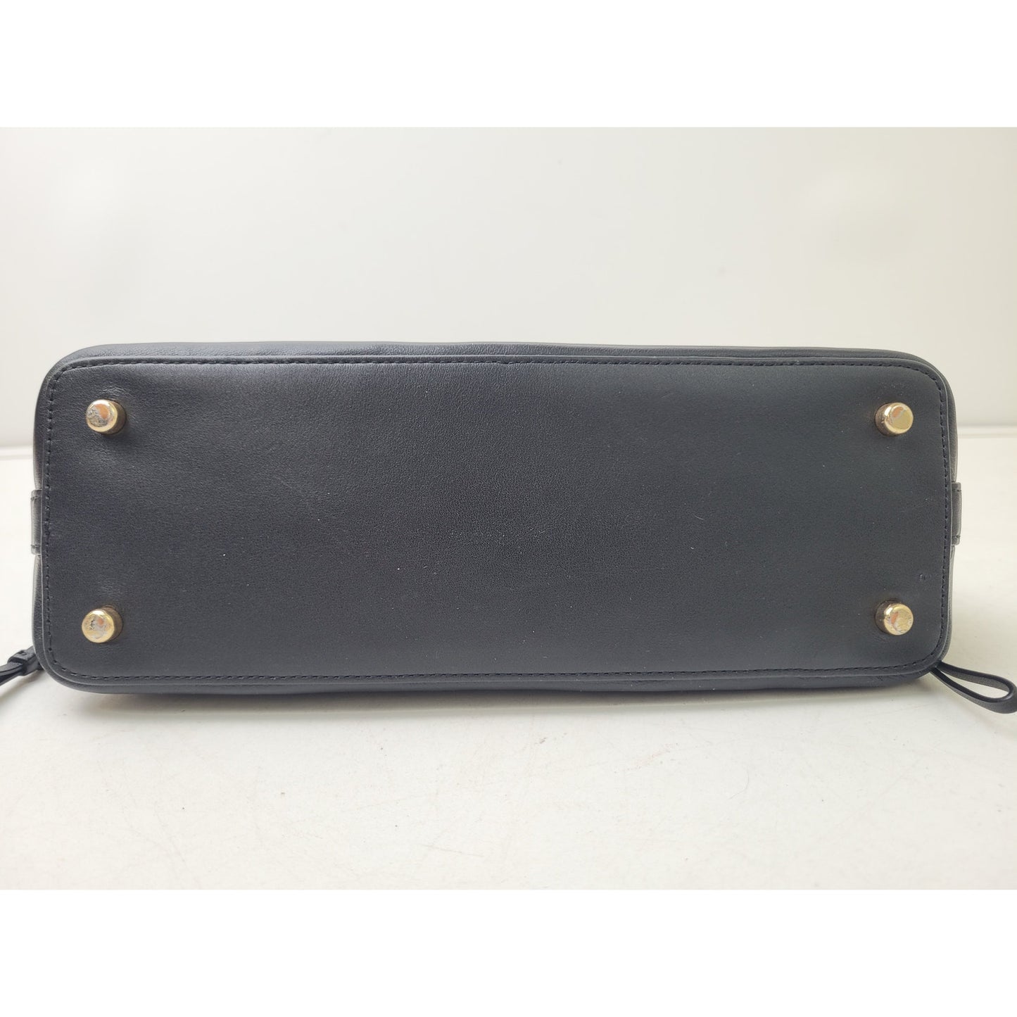 Coach Black Mini Sierra Satchel Debossed Patent Leather Top Handle + Strap