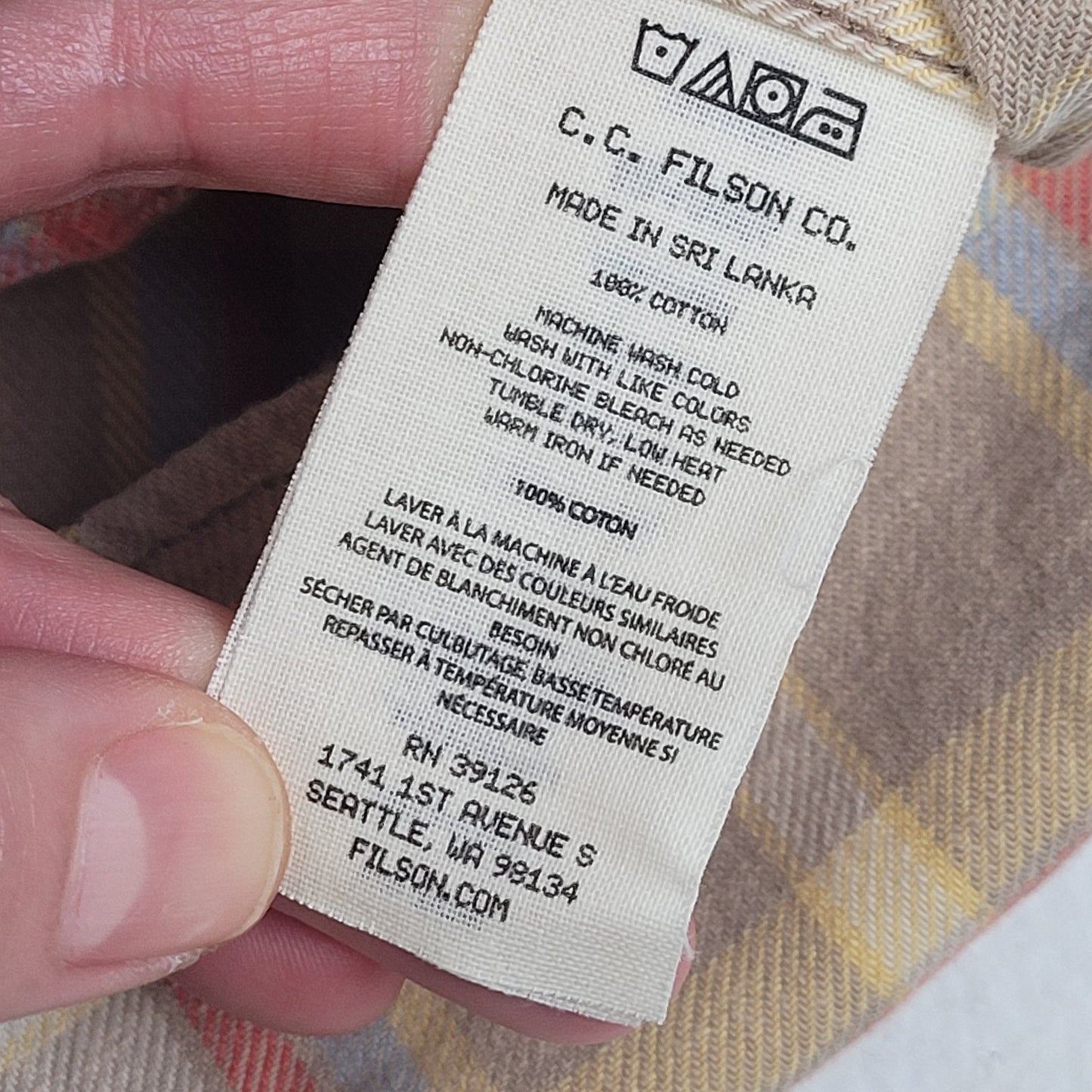 Short Sleeve Alaskan Guide Shirt | Light Brown & Red Plaid | Men's Sz L