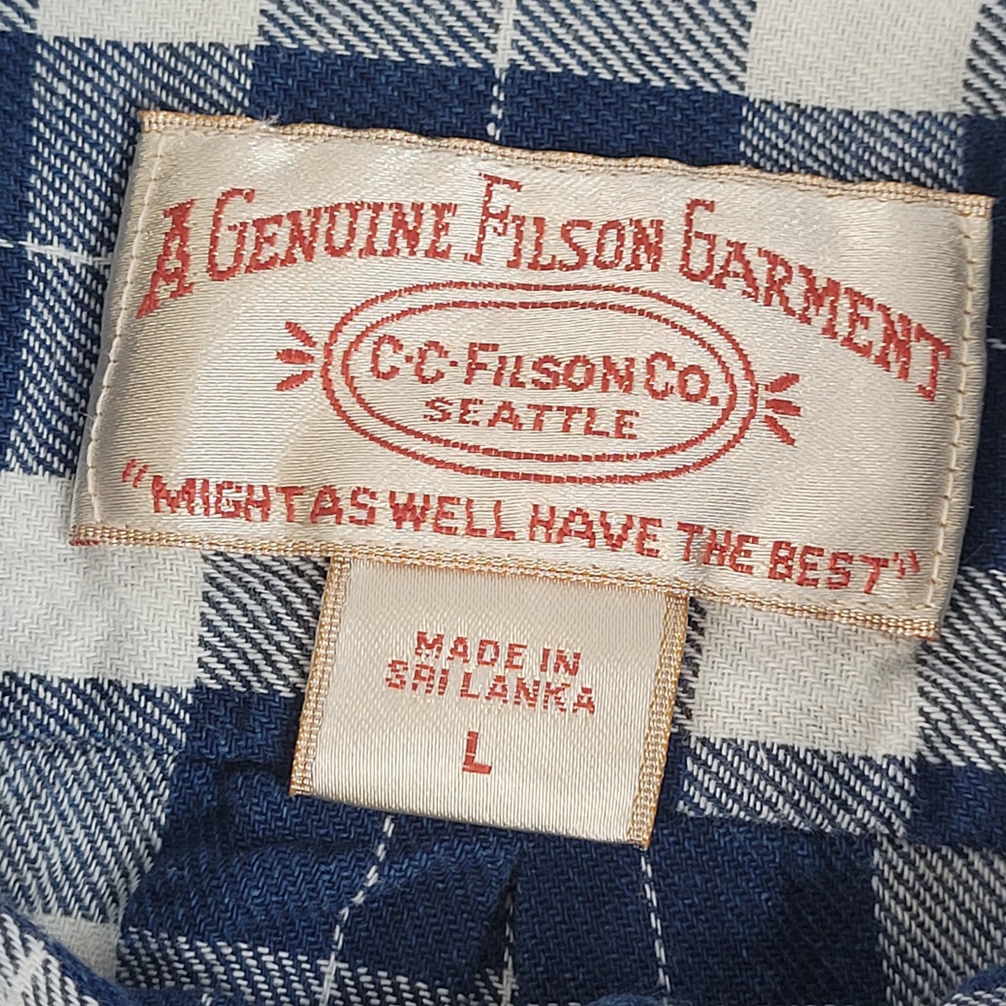 Short Sleeve Alaskan Guide Shirt | Blue & White Plaid | Men's Sz L