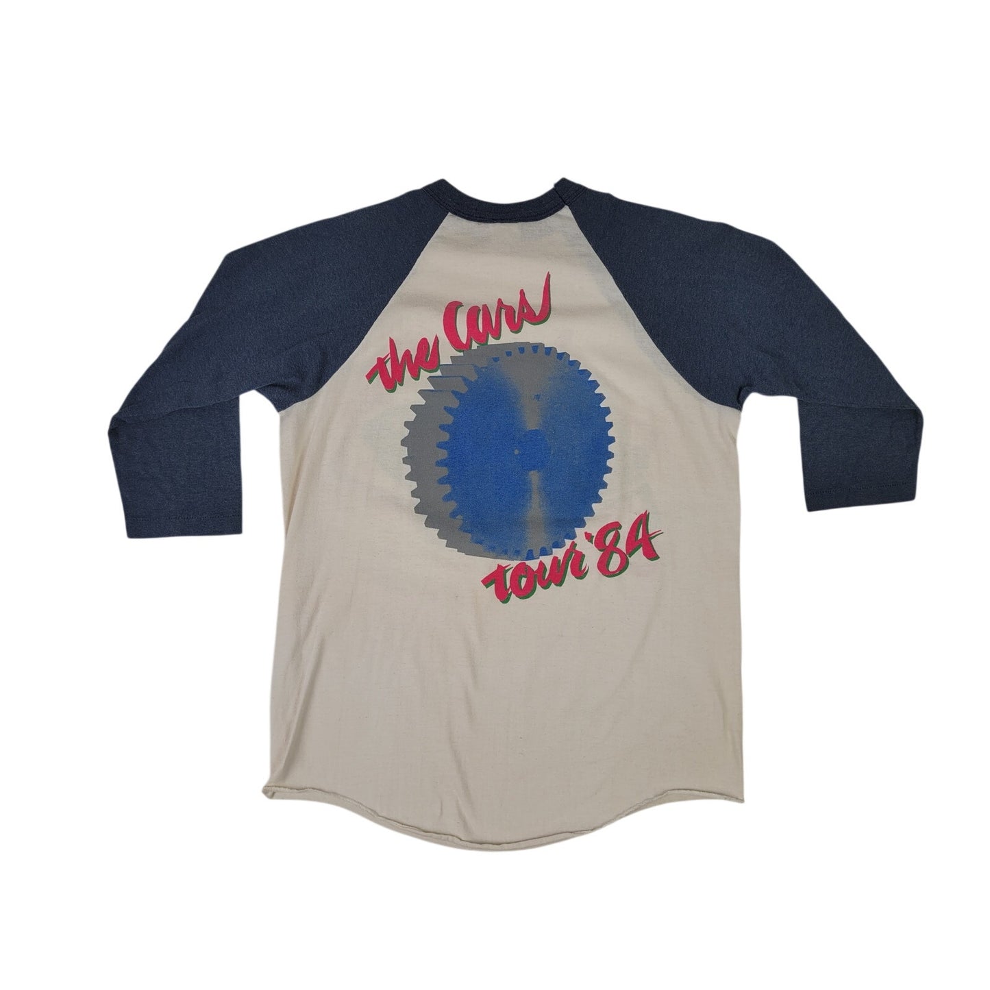 Vintage 1984 The Cars "Heartbeat City" Tour Raglan Baseball Tee Sz M
