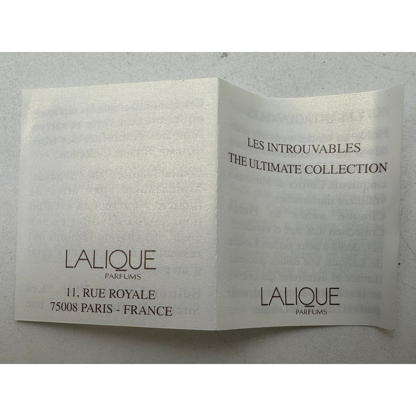 Vintage Lalique "Les Introuvables" The Ultimate Collection Miniature Perfume Trilogy Set NIB