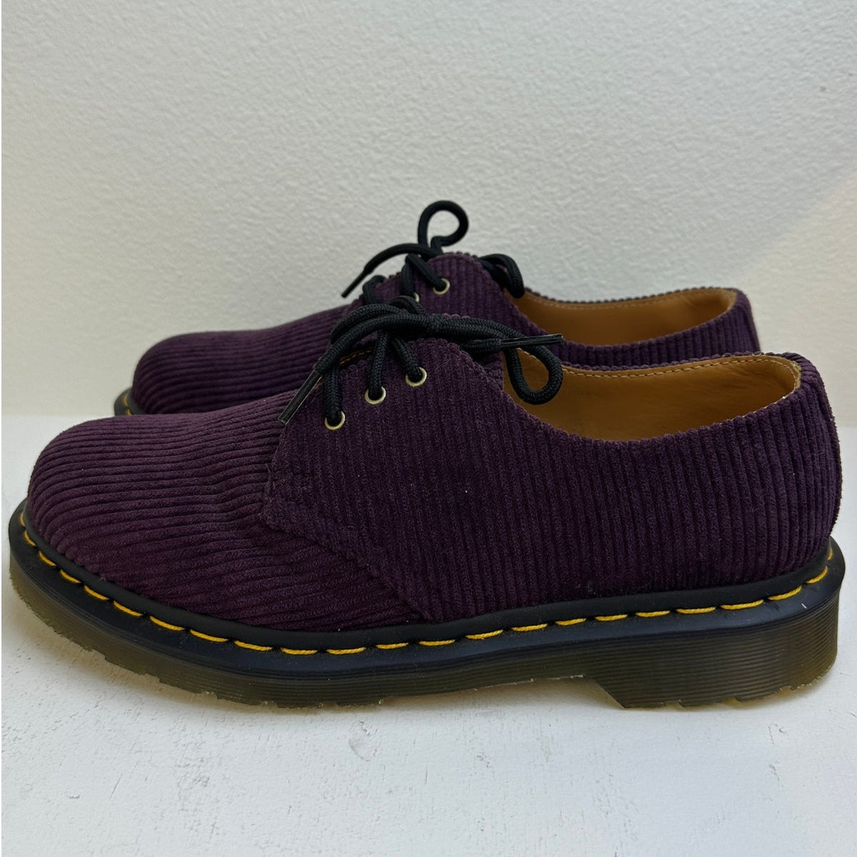 Dr. Martens 1461 Oxblood Corduroy 3-Eye Shoes Men's Sz 8