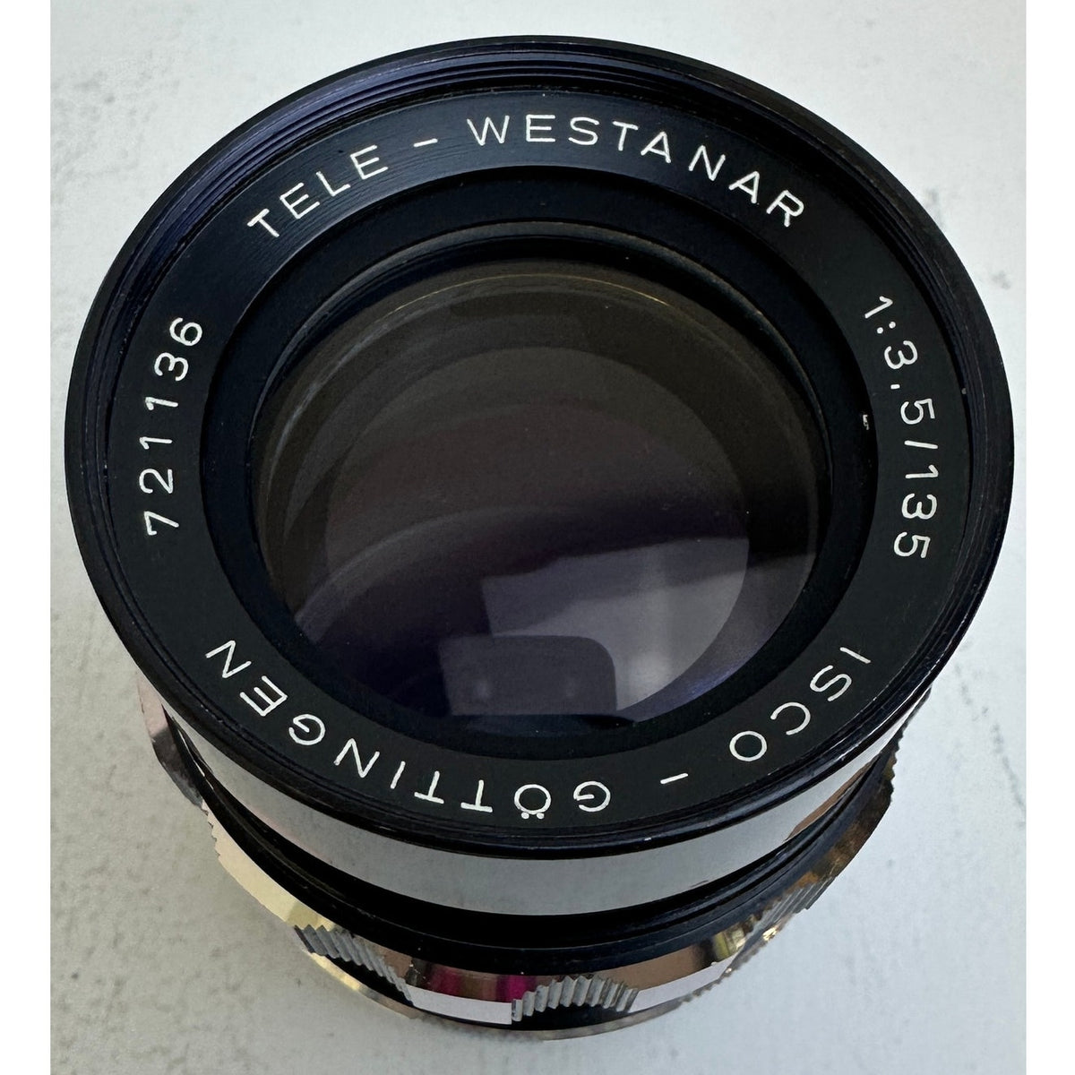 Vintage ISCO-Göttingen Tele-Westanar 135mm f/3.5 Zebra Manual Focus Lens w/ Case