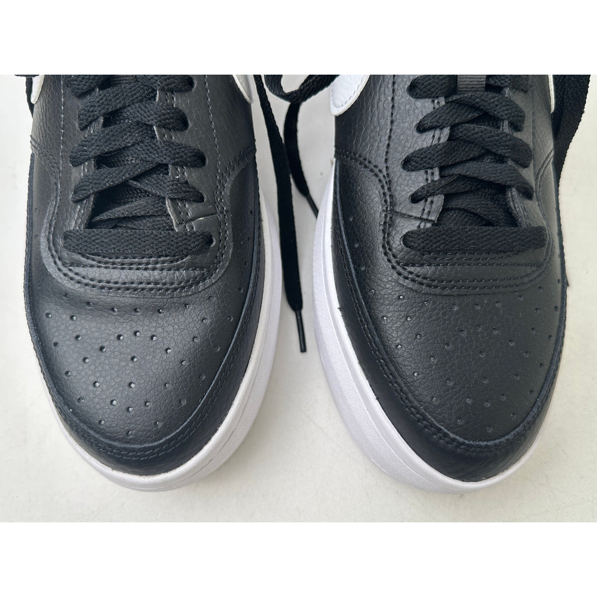 Nike Court Vision Alta LTR Black White Platform Sneakers Women's Sz 11