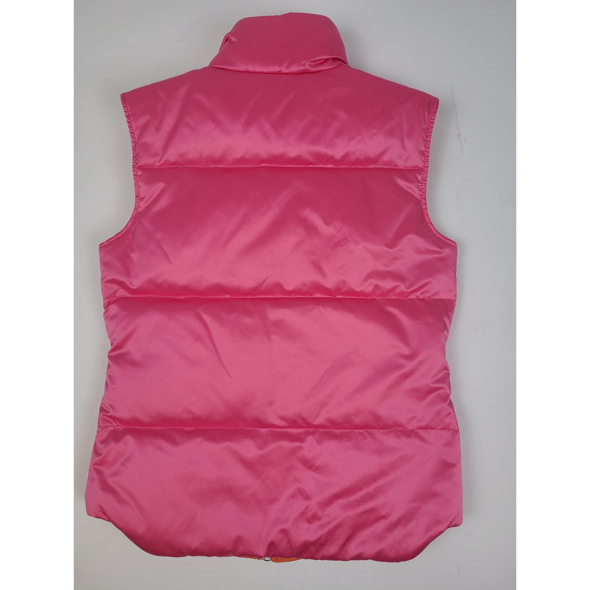 Bogner Bright Pink Puffer Vest w Orange Lining Women's Sz 34 (4)