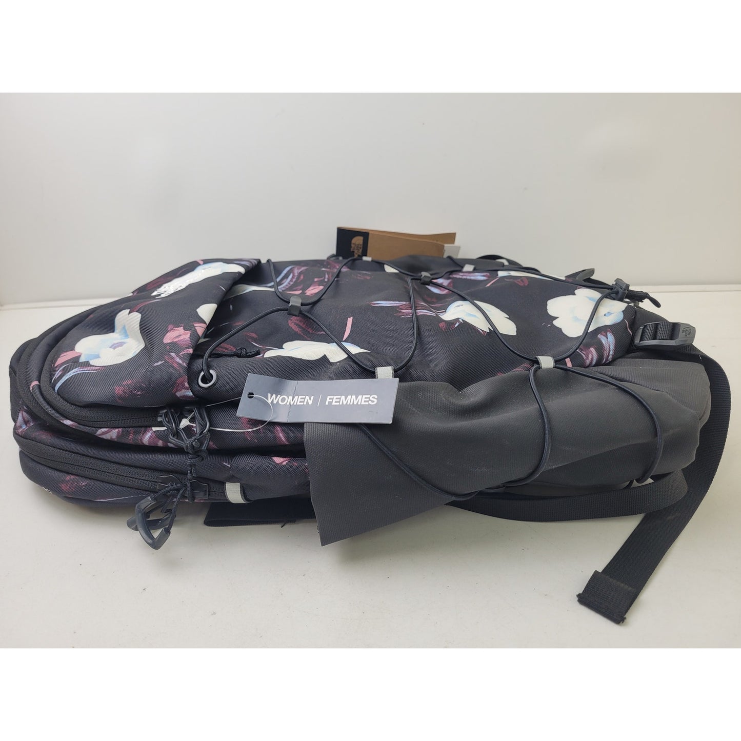 The North Face Borealis Backpack TNF Black Winter Flowers Print NWT