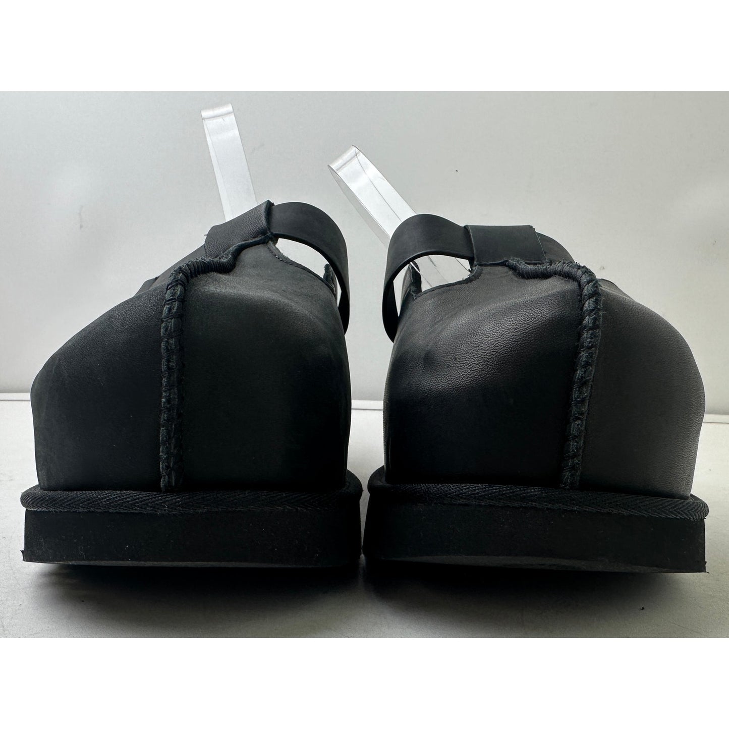 Ugg Goldenstar Hi Clog Black Leather Platform Mules Women's Sz 12