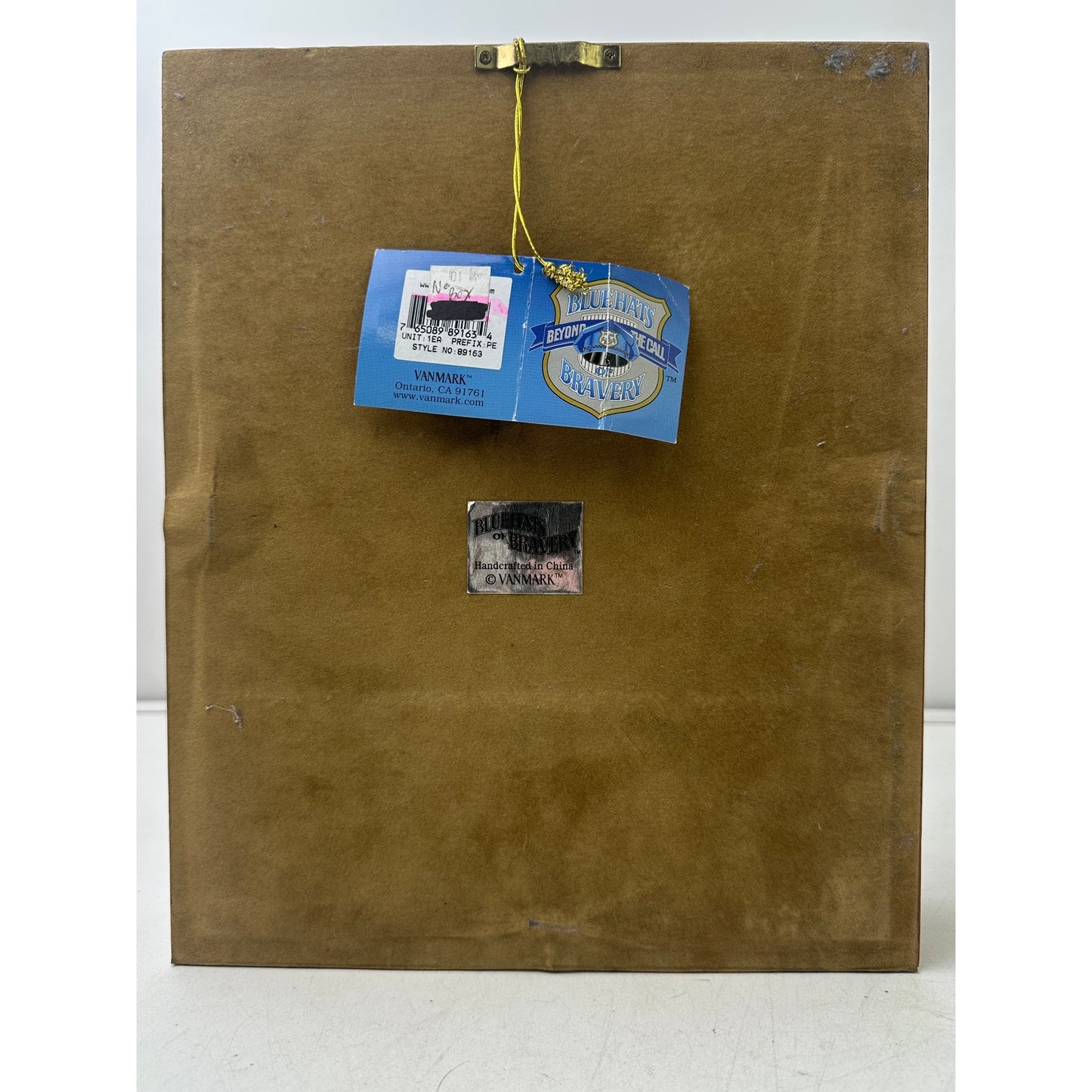 Vintage Vanmark "Blue Hats of Bravery" Police K9 Shadow Box Picture Frame