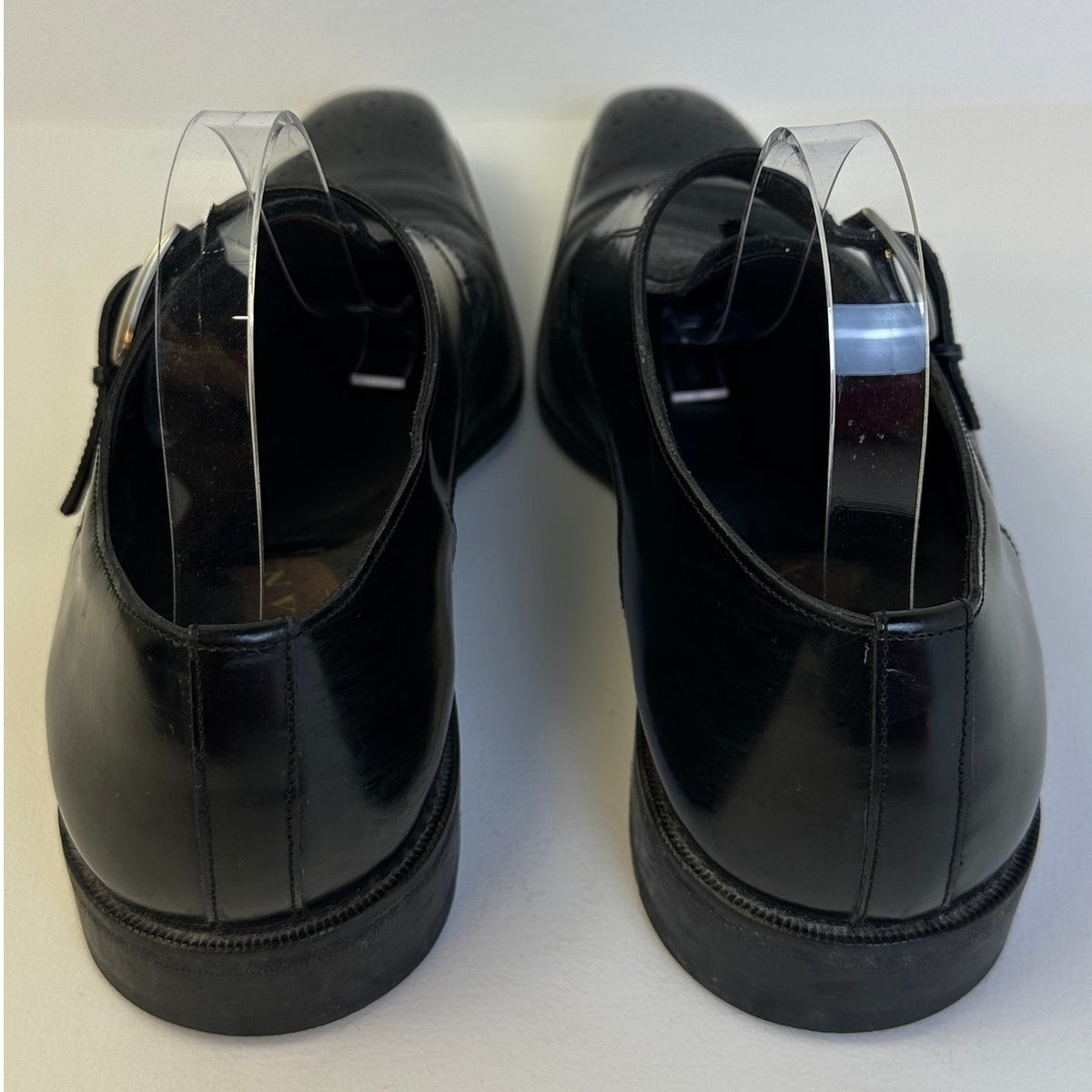 Mezlan Phoenix Black Leather Cap Toe Single Monk Strap Dress Shoes Men's Sz 10.5