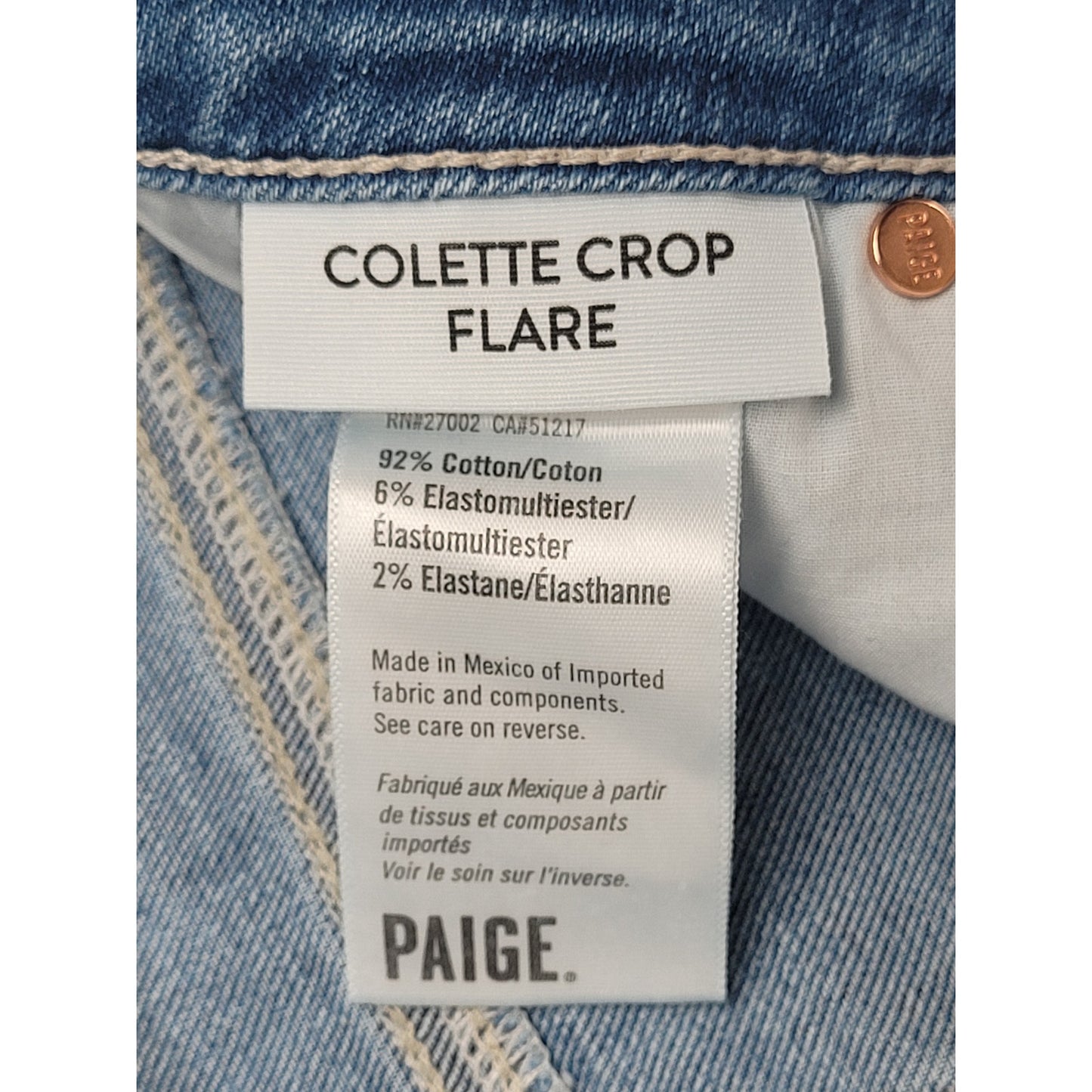 Paige Colette Crop Flare Jukebox Distressed Women's Sz 29 NWT