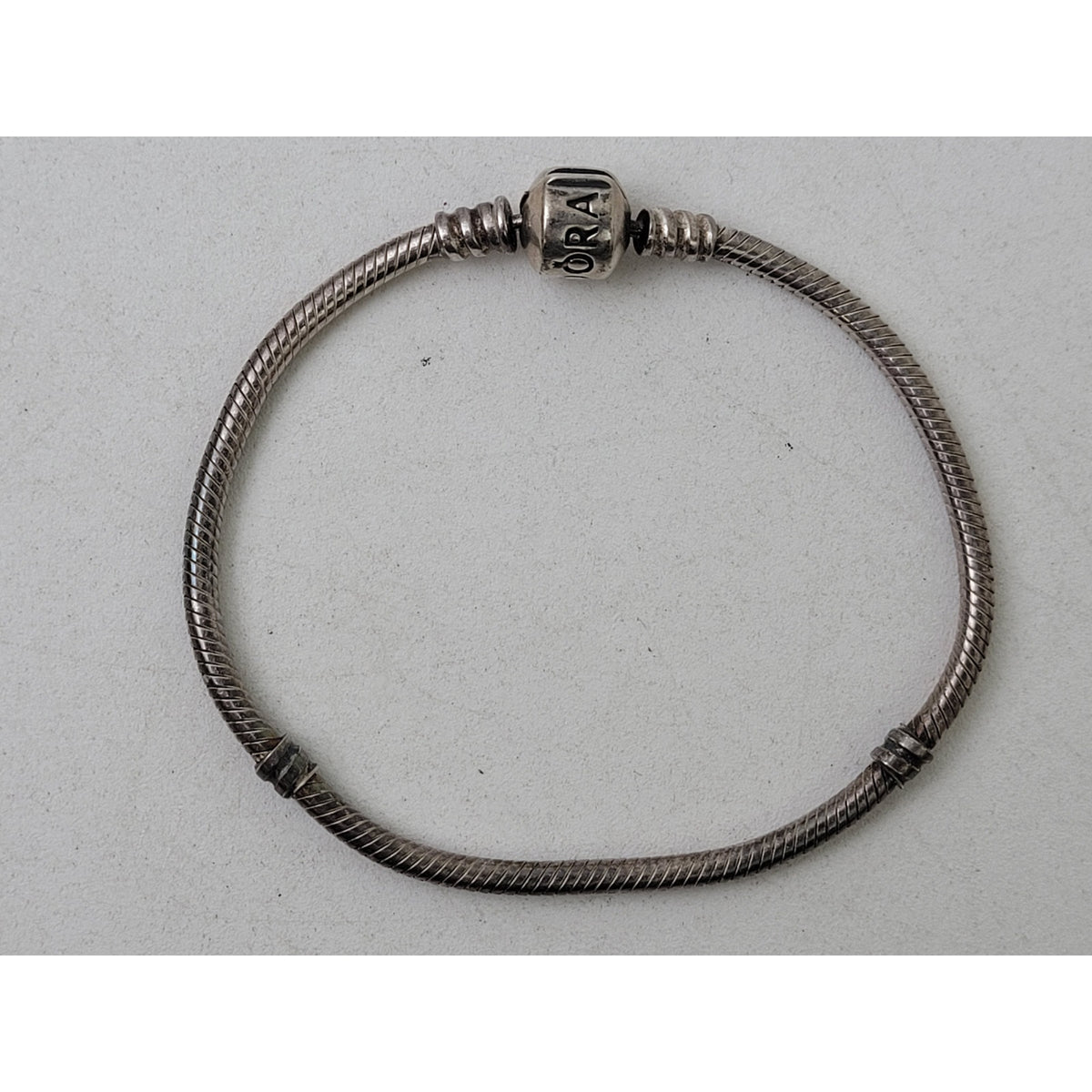 Pandora Sterling Silver Snake Chain w Barrel Clasp | 7.5"