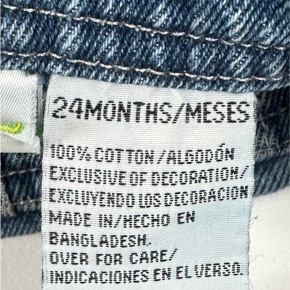 Vintage Sesame Street Elmo & Natalie Denim Cargo Overalls Sz 24 Months