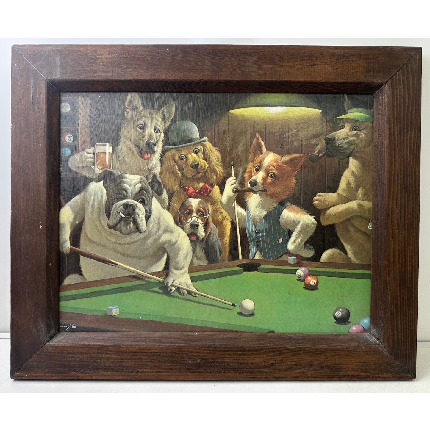 Arthur Sarnoff "The Hustler" Vintage Framed Art Print