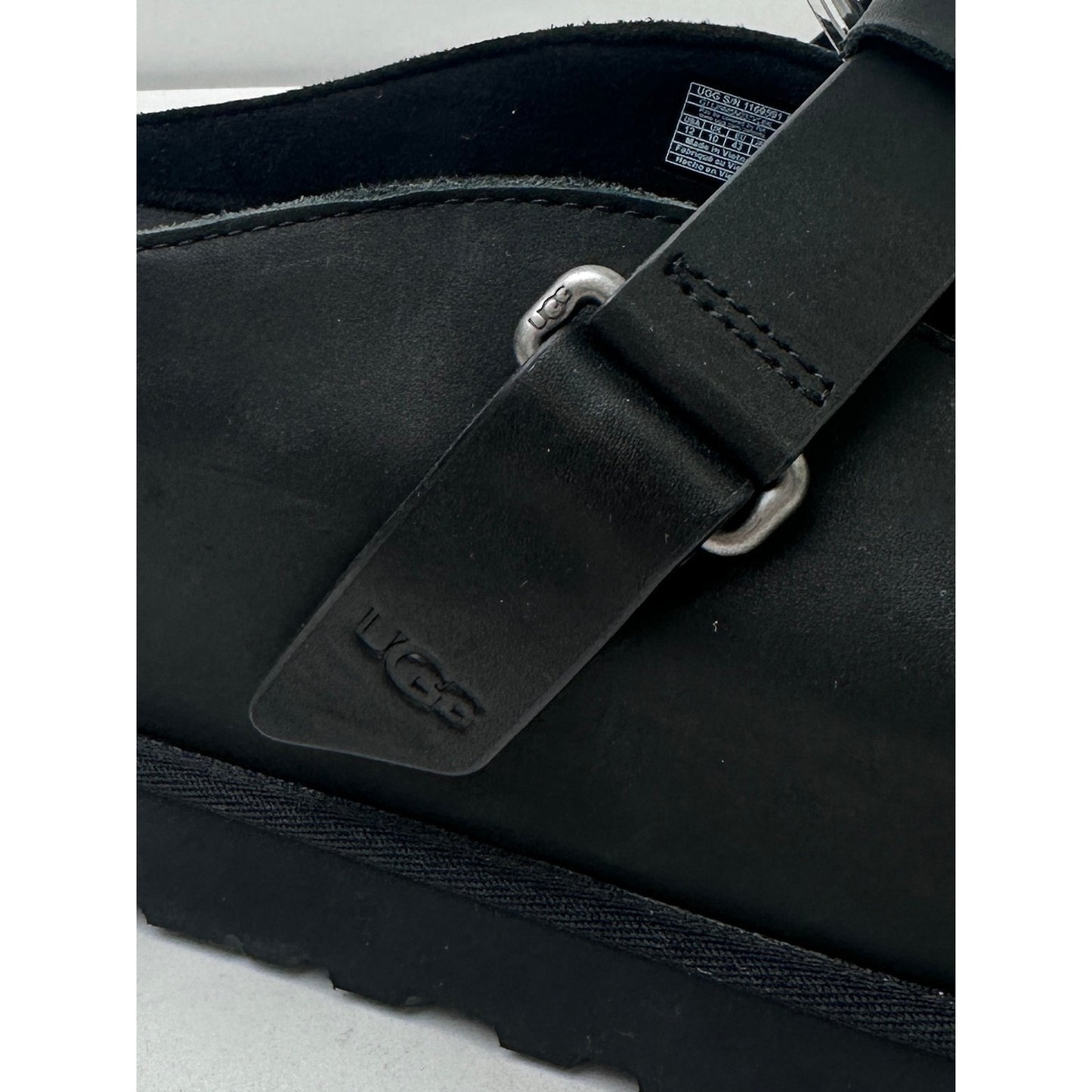 Ugg Goldenstar Hi Clog Black Leather Platform Mules Women's Sz 12