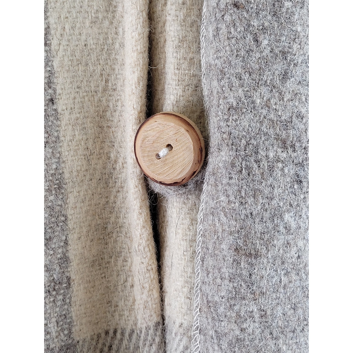 1950s-60s Plaid Wool Cape Poncho Fringe Neck Tie | One Size