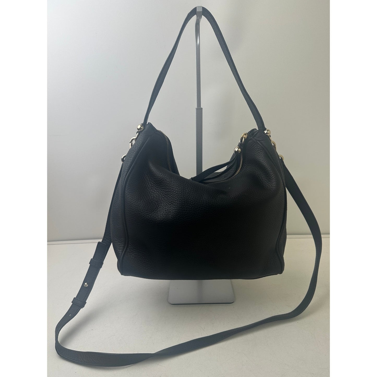 Kate Spade Charles Street Small Haven Black Pebbled Leather Hobo Bag
