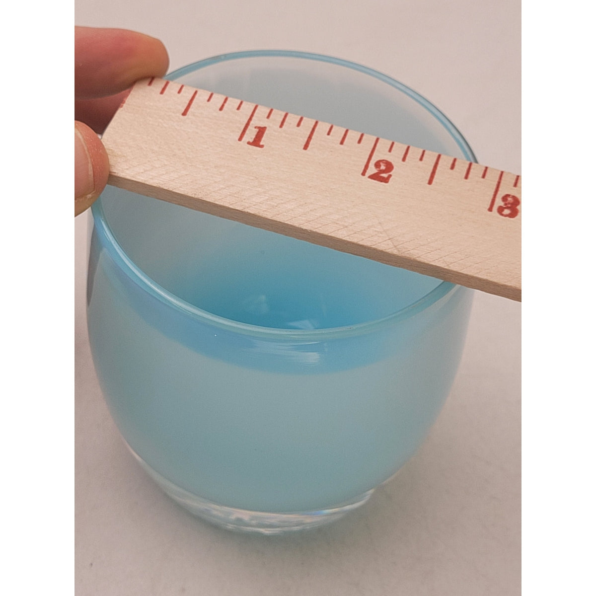 glassybaby "Ocean" Light Blue Handblown Glass Votive Candle Holder Rare w Tag