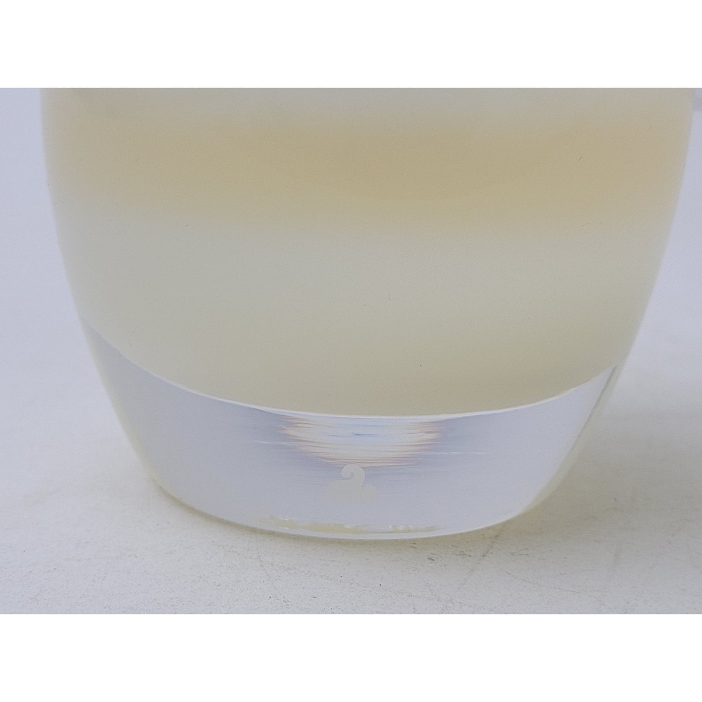 glassybaby White & Toffee Swirl Handblown Glass Votive Candle Holder EUC
