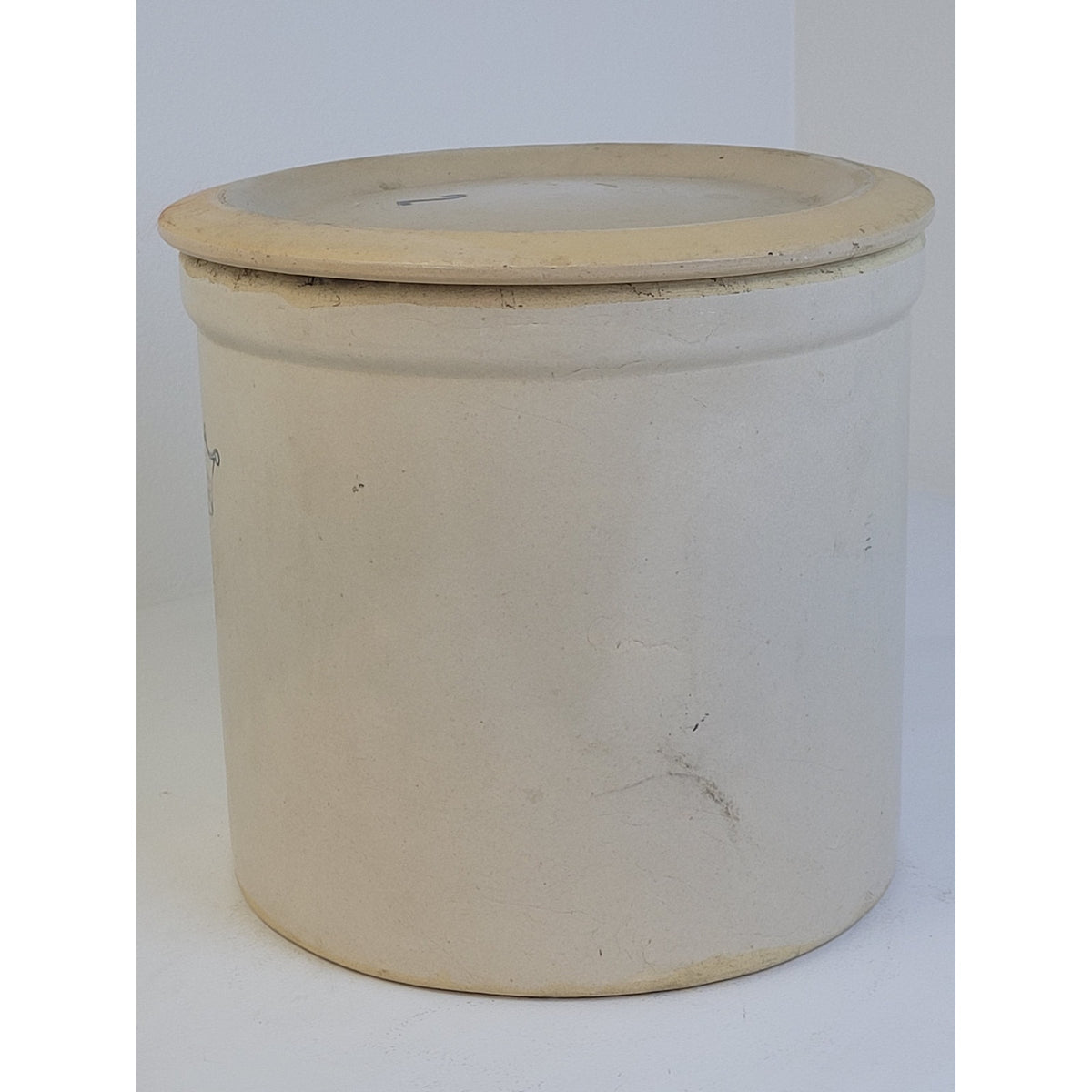 VTG Robinson Ransbottom Pottery Co. 2-Gallon Stoneware Crock w Lid Made in USA