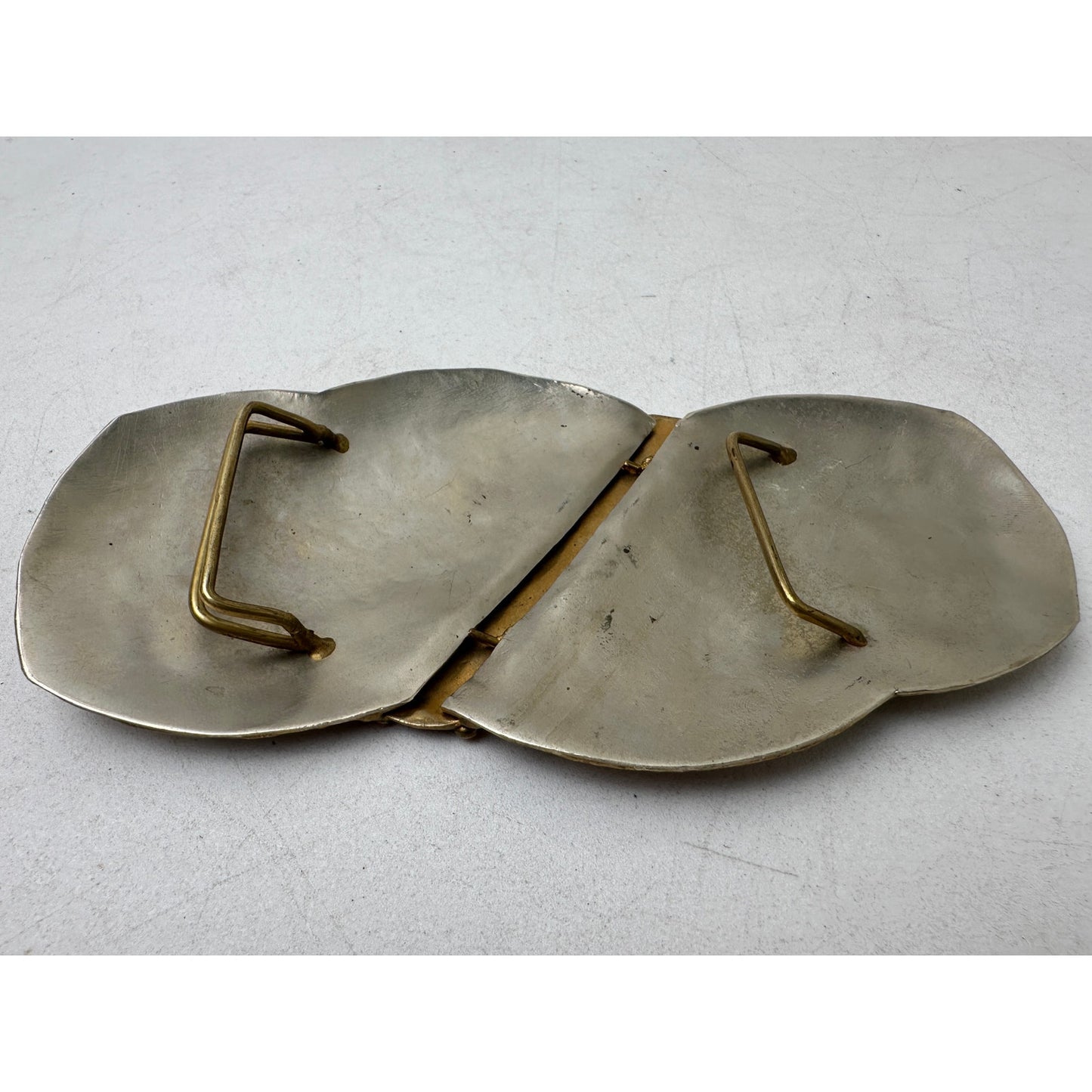 Vintage 70s Mixed-Metal Abstract Belt Buckle