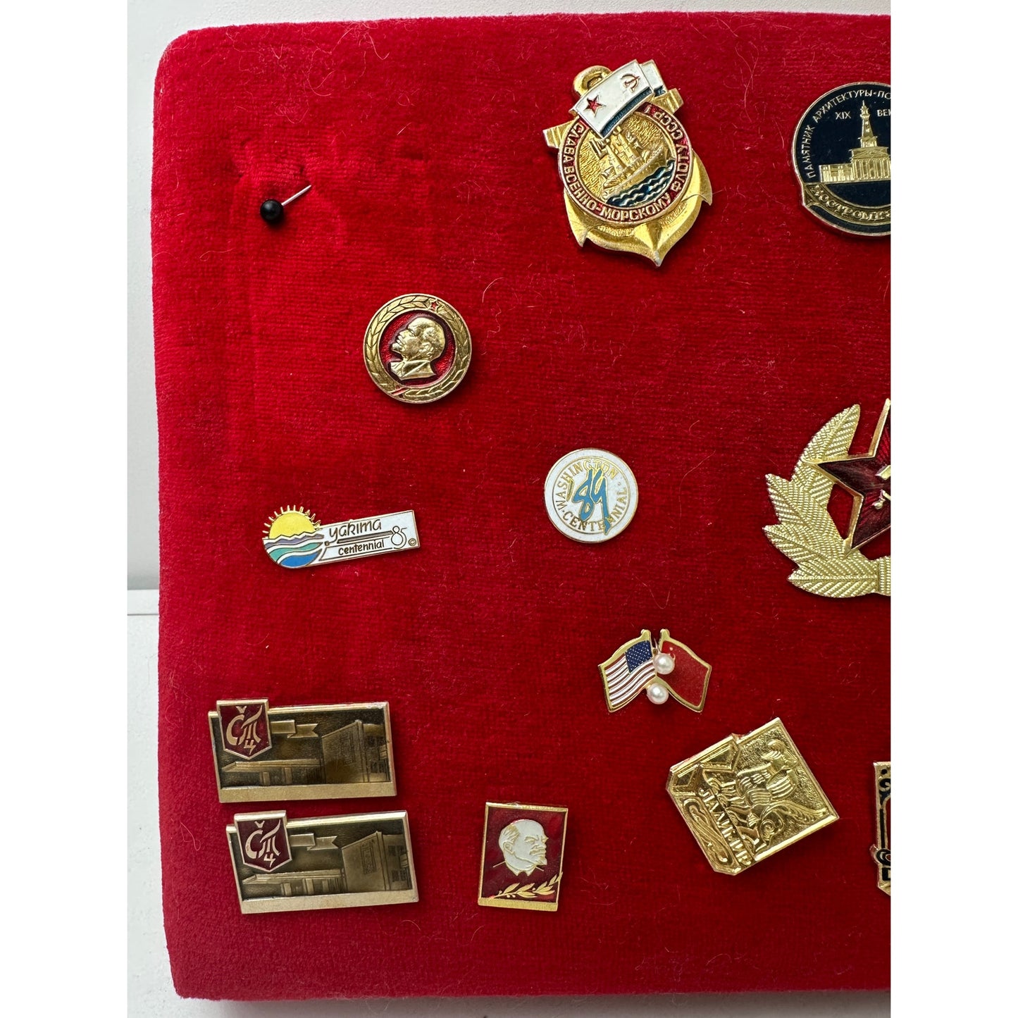 Vintage Collection of 22 Soviet USSR & International Lapel Pins