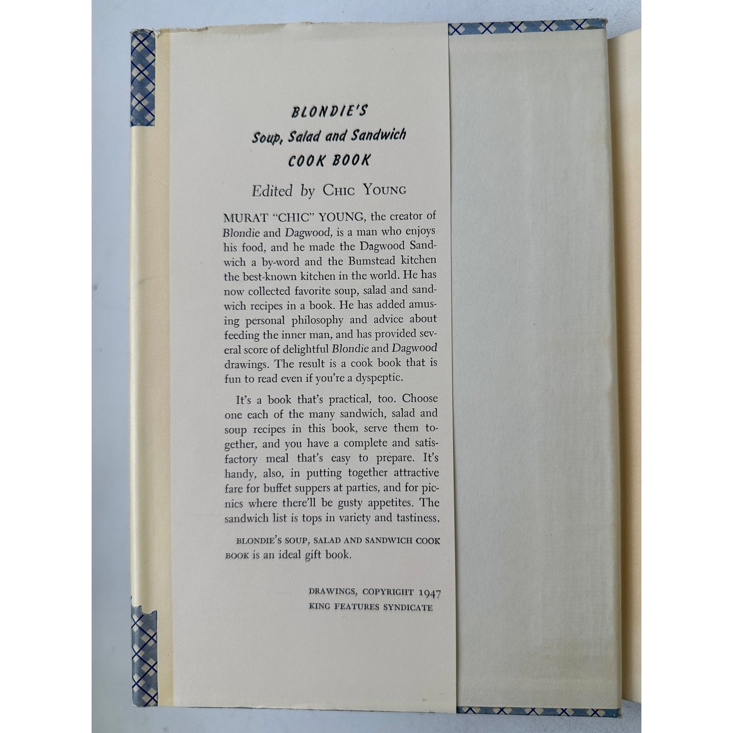 Vintage Blondie's Cook Book: Soups, Salads, Sandwiches 1947 by Chic Young