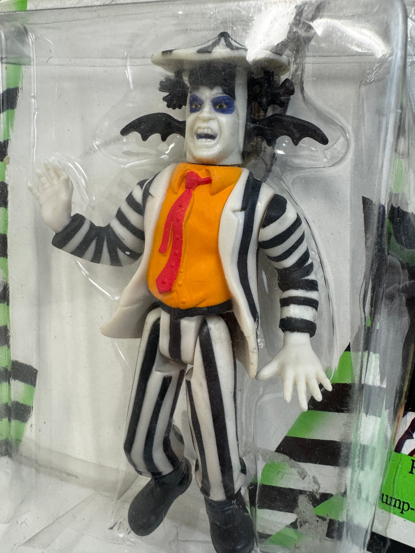 Vintage Beetlejuice Showtime Rotten Rattler Kenner 1989, Worn Packaging