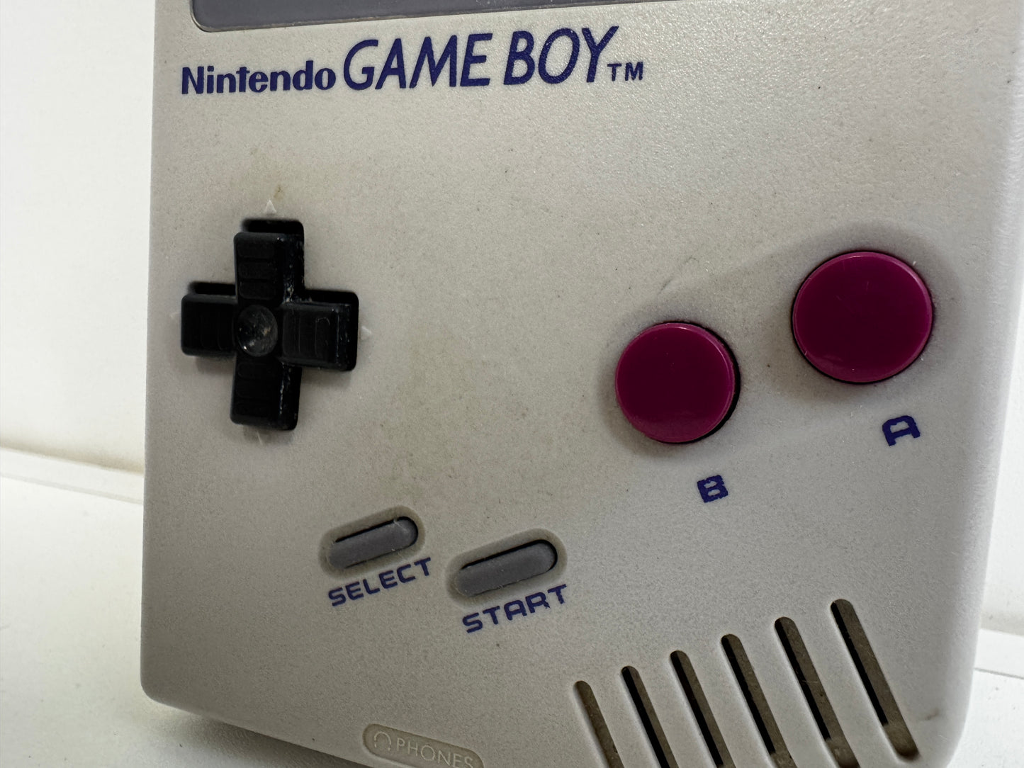 Original Gameboy DMG-01 & Tetris (Tested Working) Screen Cover Unglued