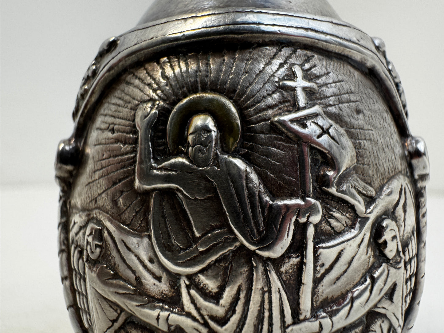 Ag 950 Silver Egg with Biblical Scene Made in Greece