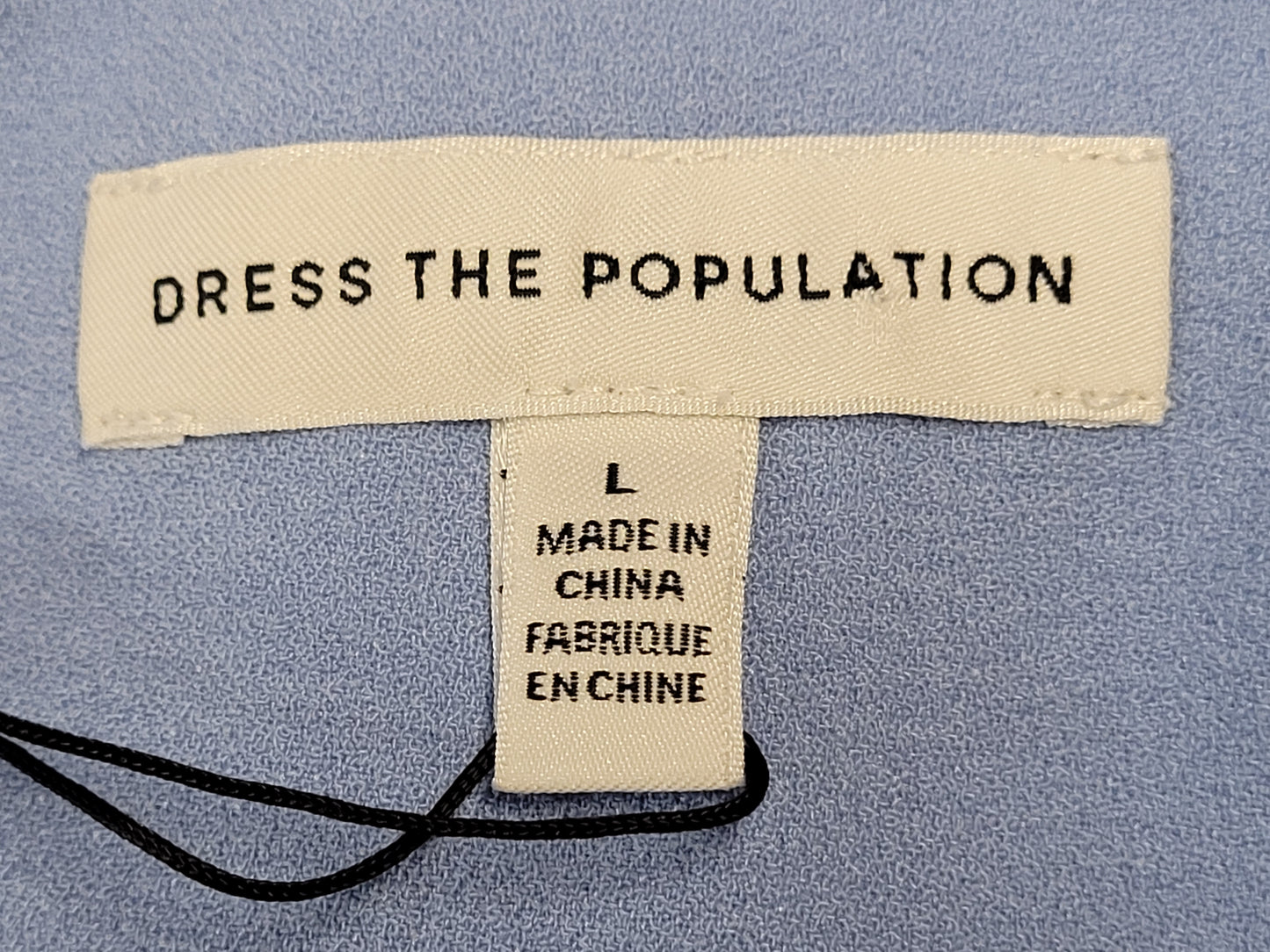 Dress the Population Tiffany One-Shoulder Midi Blue Dress Sz Large