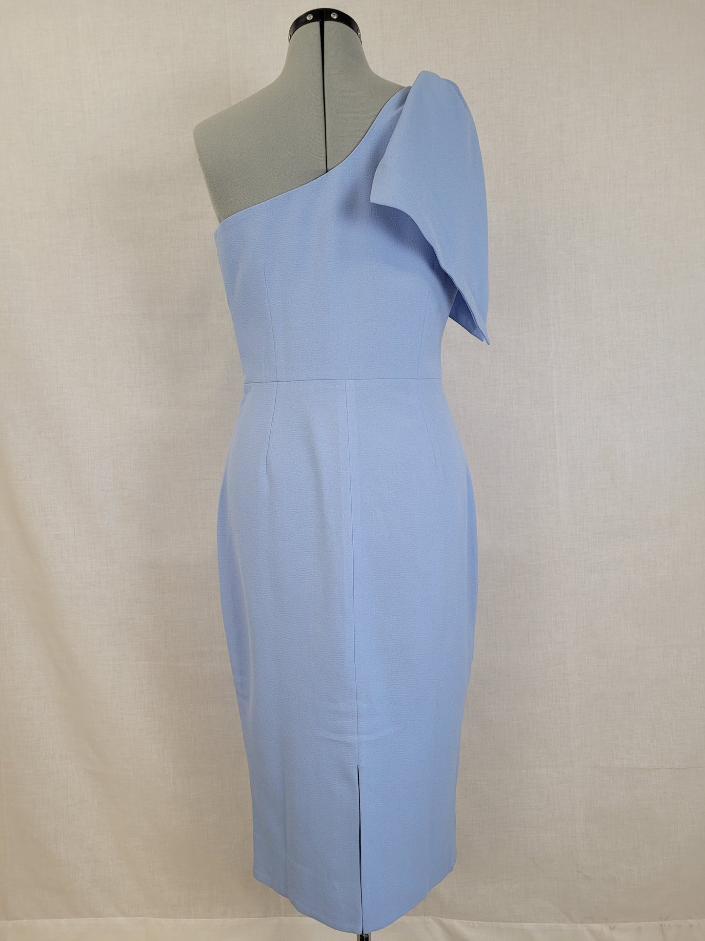 Dress the Population Tiffany One-Shoulder Midi Blue Dress Sz Large