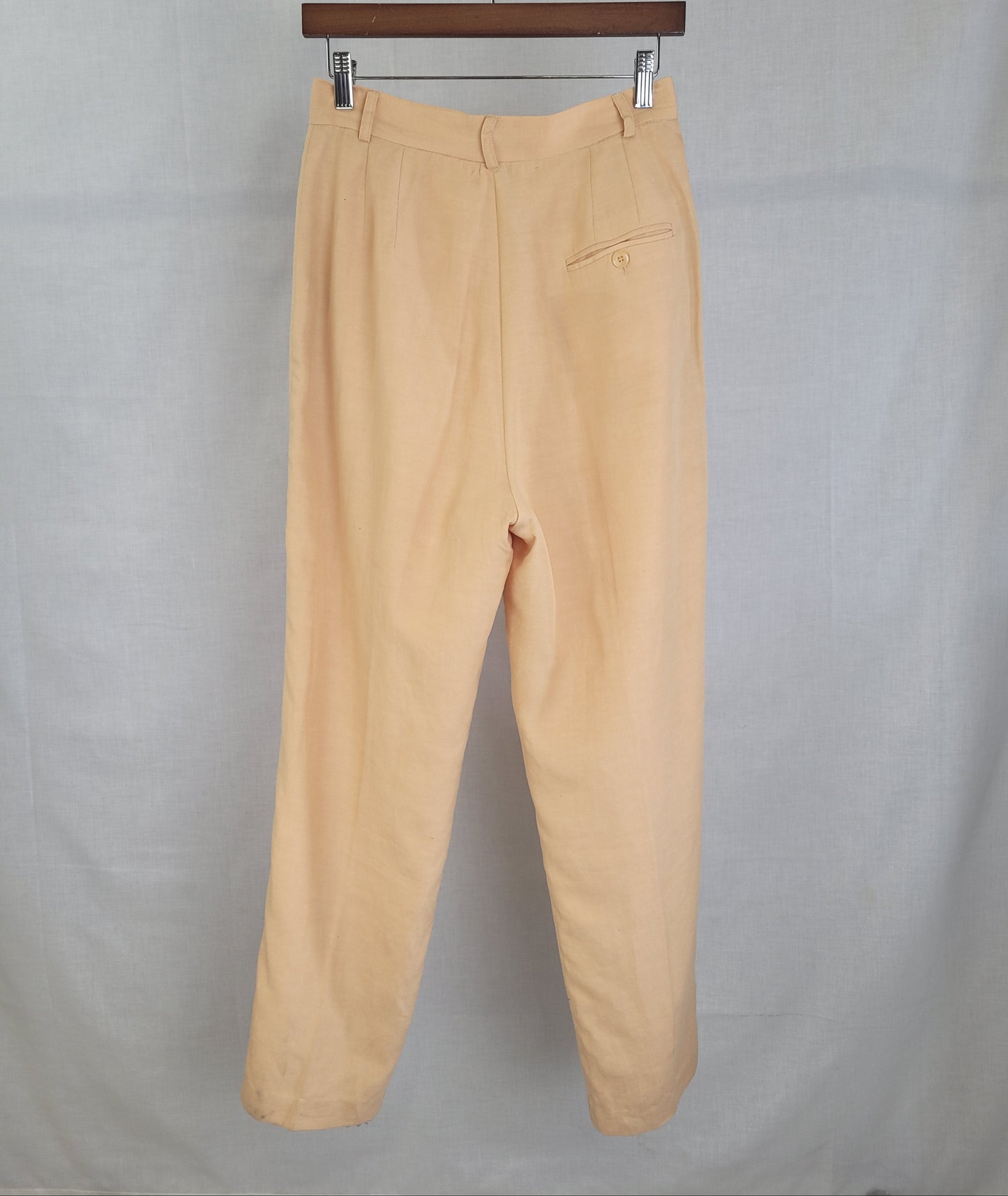 1990s VTG M.T. Studio Pastel 2-Piece Pant Suit Tapered Leg Pleated Women's Sz S