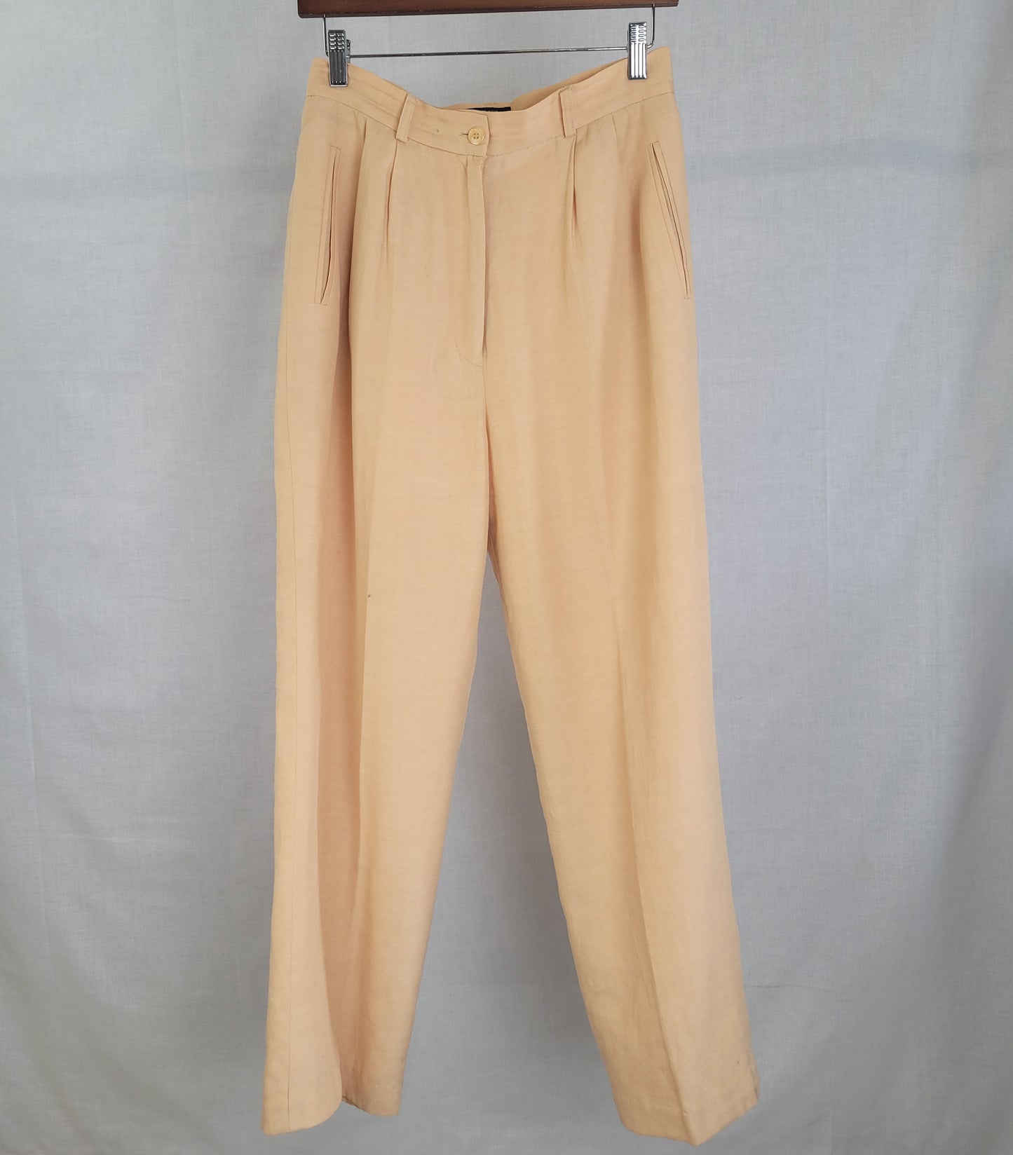 1990s VTG M.T. Studio Pastel 2-Piece Pant Suit Tapered Leg Pleated Women's Sz S