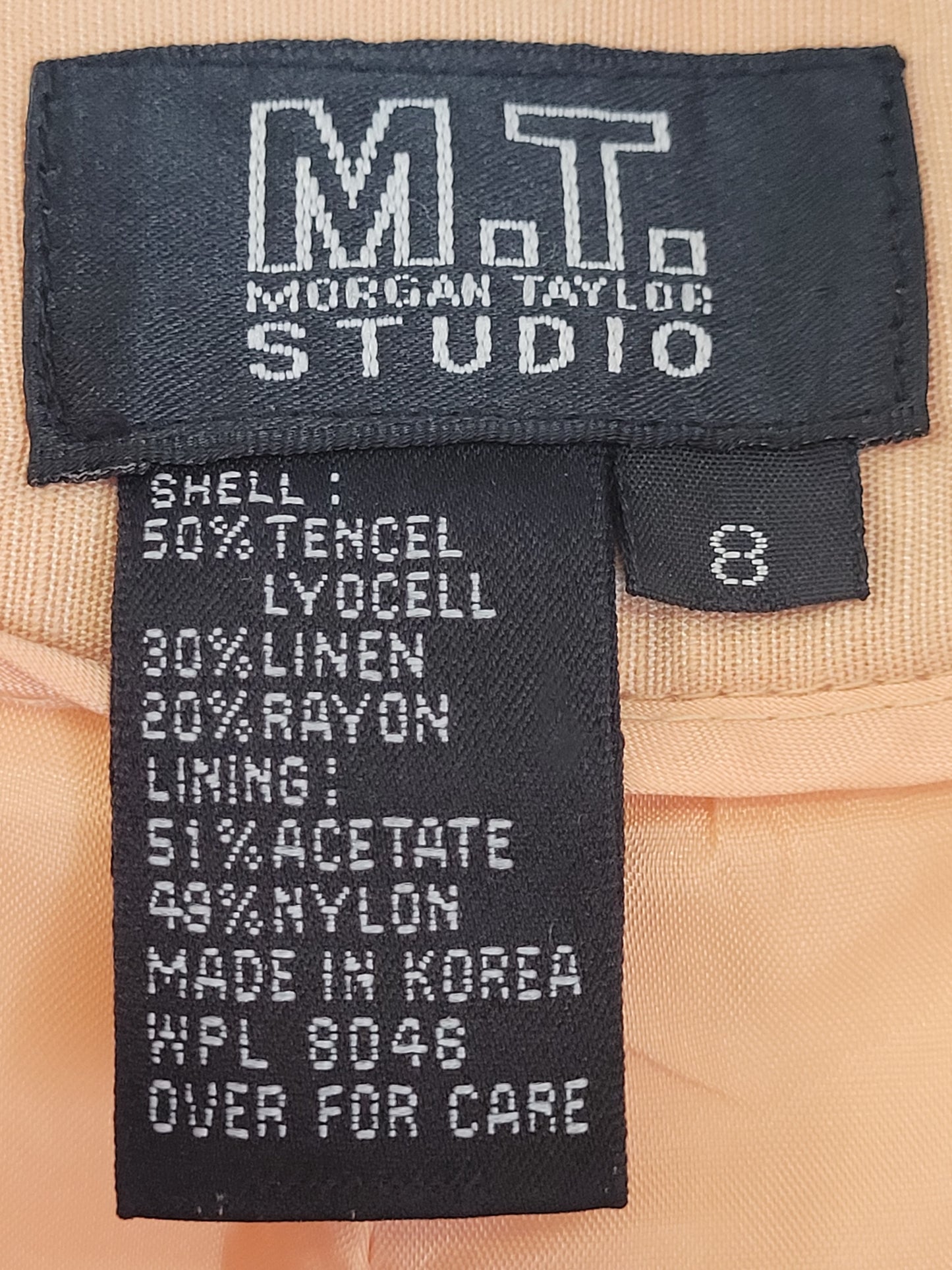 1990s VTG M.T. Studio Pastel 2-Piece Pant Suit Tapered Leg Pleated Women's Sz S