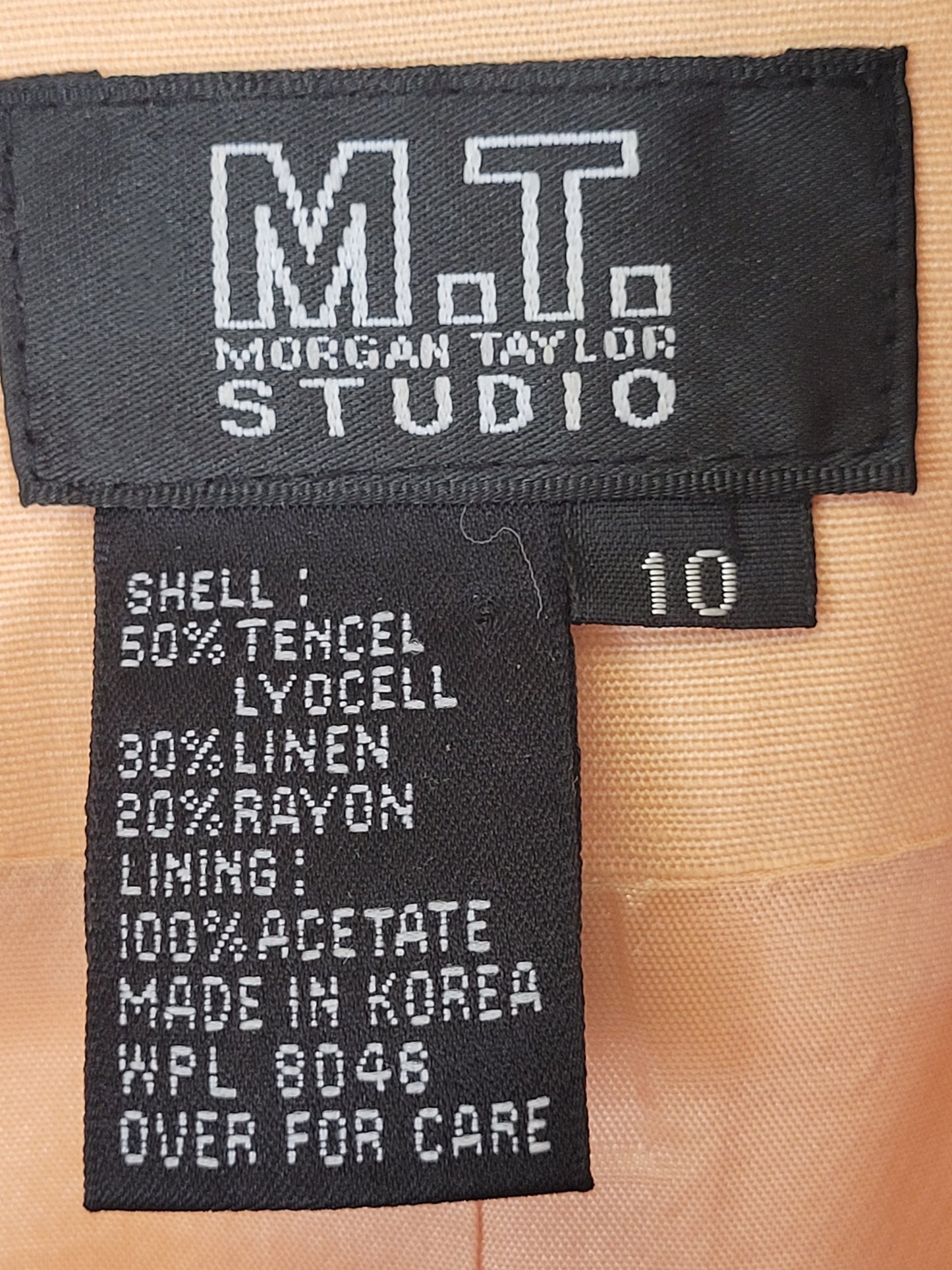 1990s VTG M.T. Studio Pastel 2-Piece Pant Suit Tapered Leg Pleated Women's Sz S