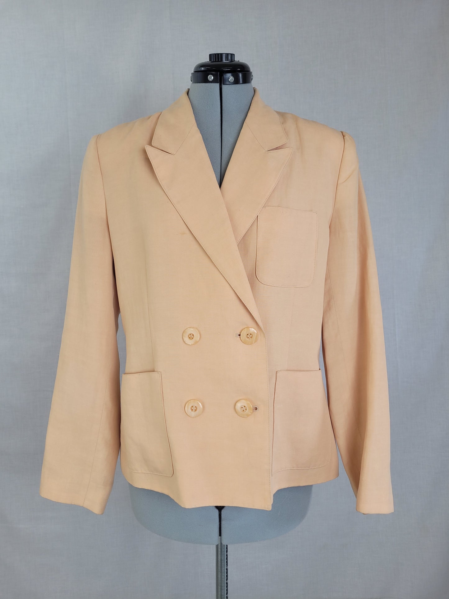 1990s VTG M.T. Studio Pastel 2-Piece Pant Suit Tapered Leg Pleated Women's Sz S