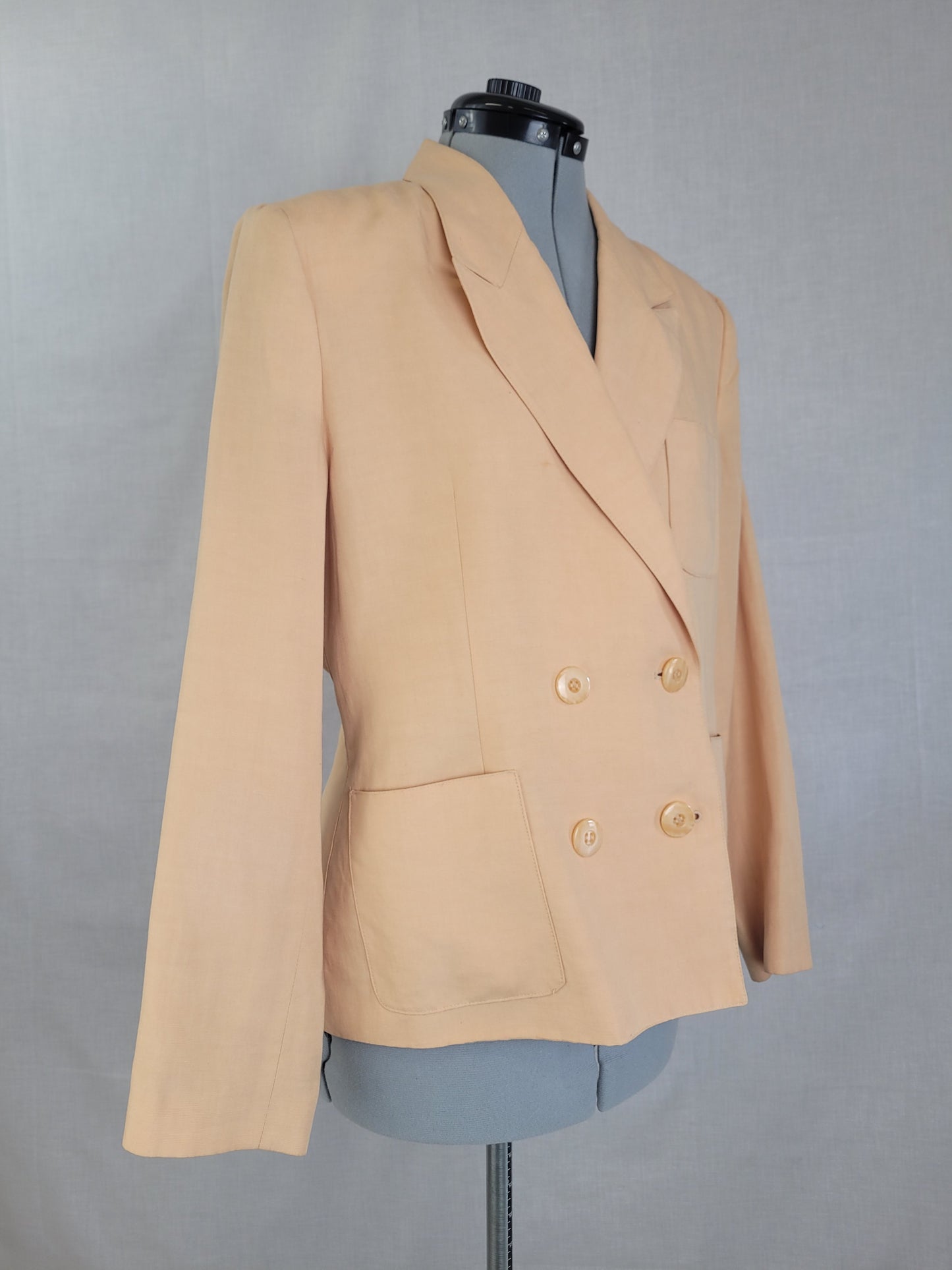 1990s VTG M.T. Studio Pastel 2-Piece Pant Suit Tapered Leg Pleated Women's Sz S