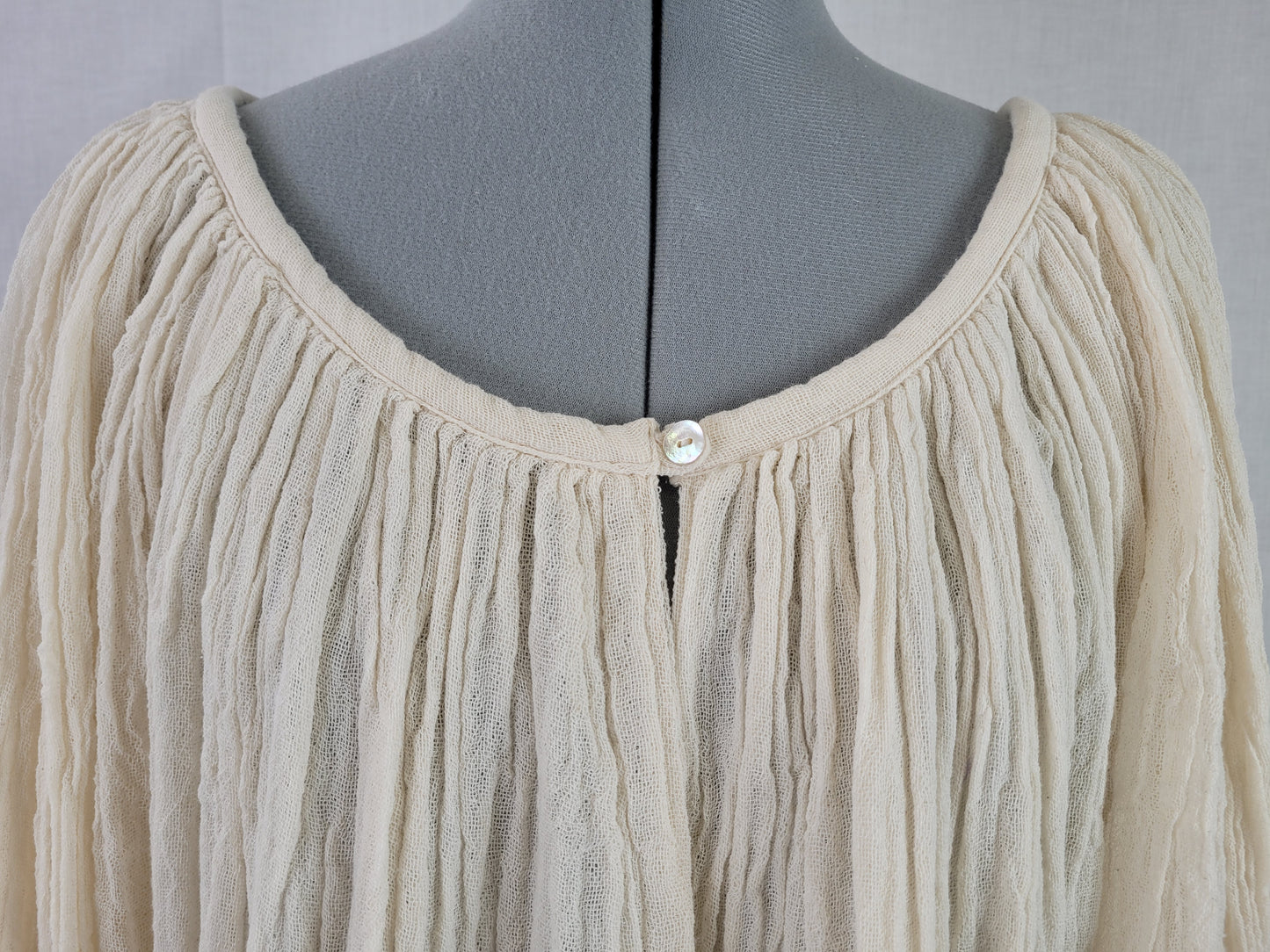 NWT Free People x Jen's Pirate Booty Women's Dress XS/S Ivory Angel Sleeve Boho Retail $220