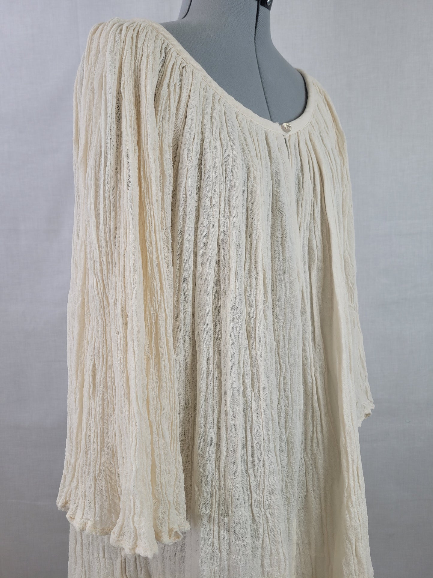 NWT Free People x Jen's Pirate Booty Women's Dress XS/S Ivory Angel Sleeve Boho Retail $220