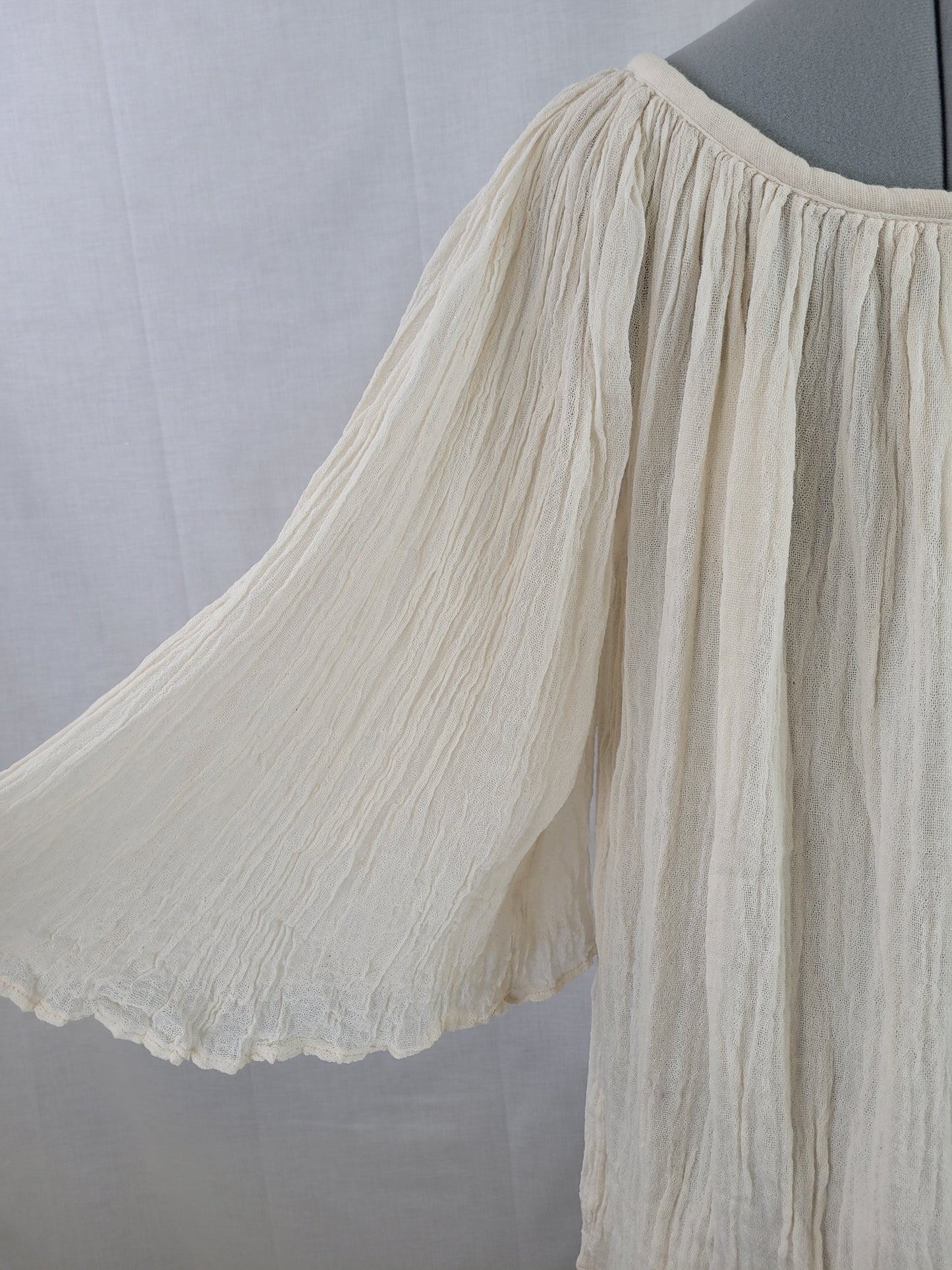 NWT Free People x Jen's Pirate Booty Women's Dress XS/S Ivory Angel Sleeve Boho Retail $220