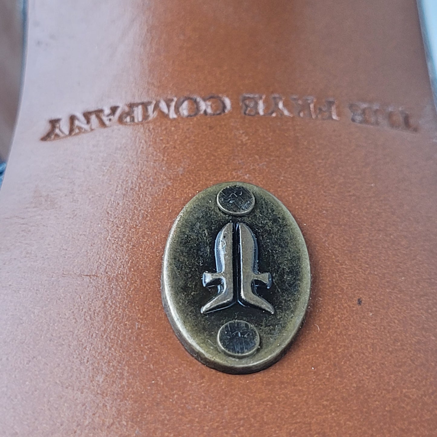 Frye Blue Leather Mary Jane Pumps with Big Wooden Buckle Sz 8 1/2